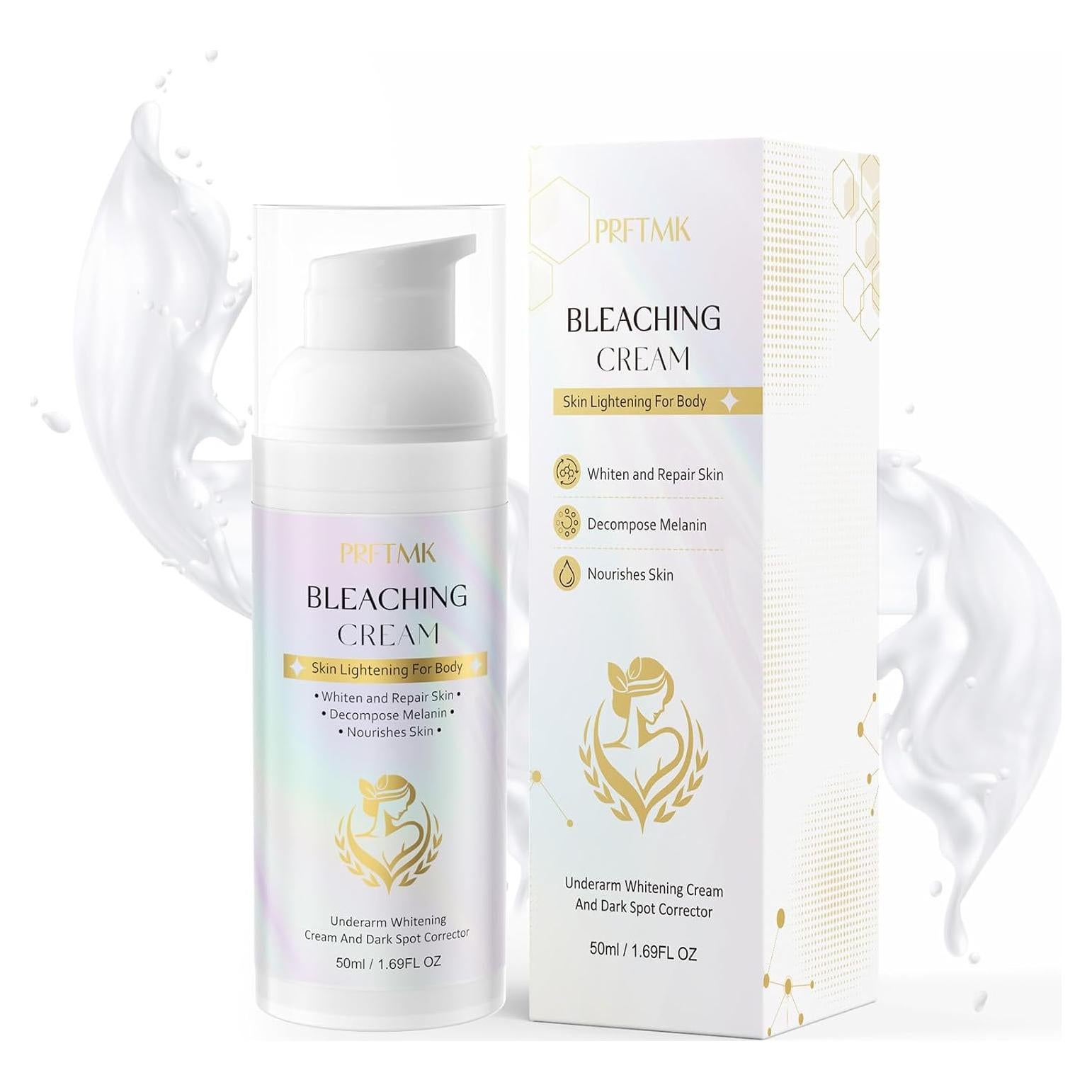 Crema Blanqueadora de Piel PRFTMK 50ml - Vitamina C para Manchas