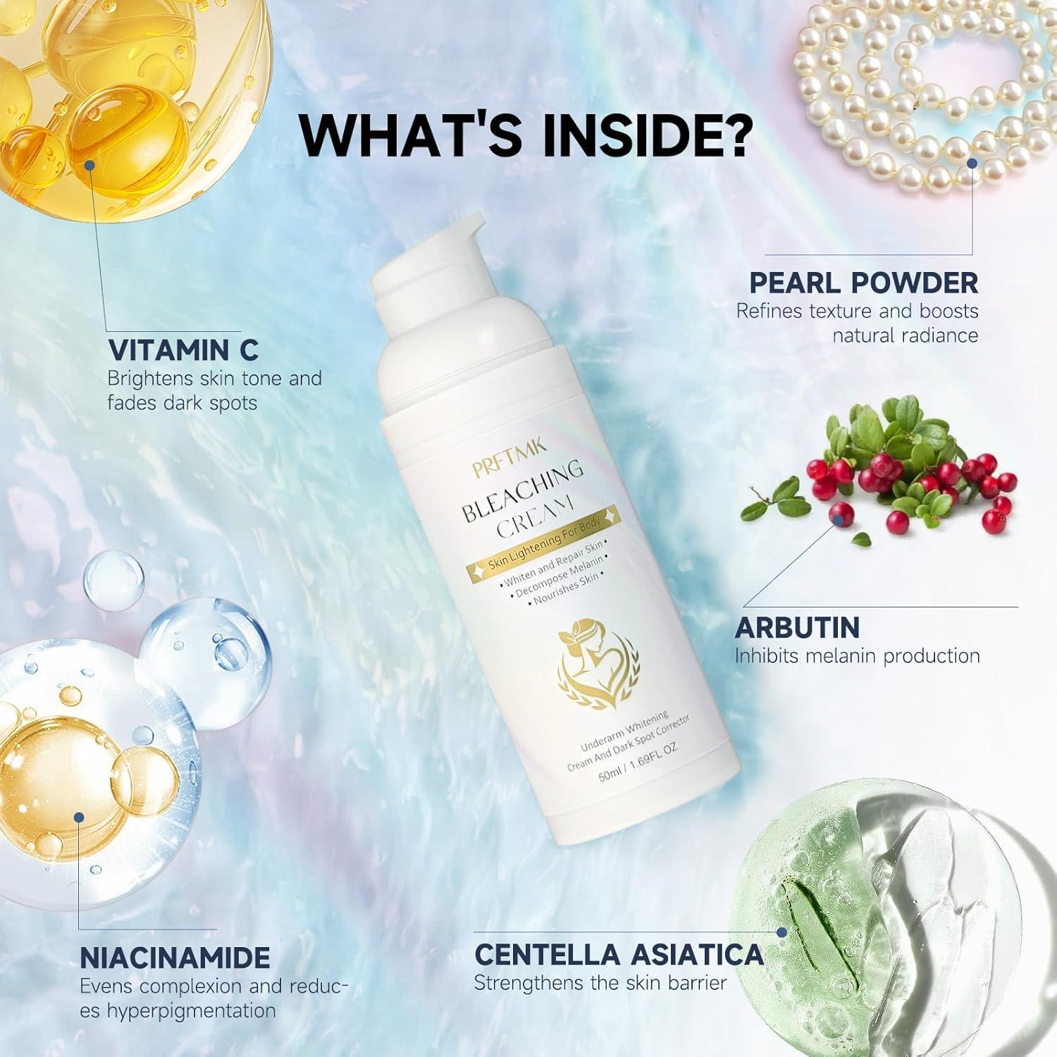 Crema Blanqueadora de Piel PRFTMK 50ml - Vitamina C para Manchas