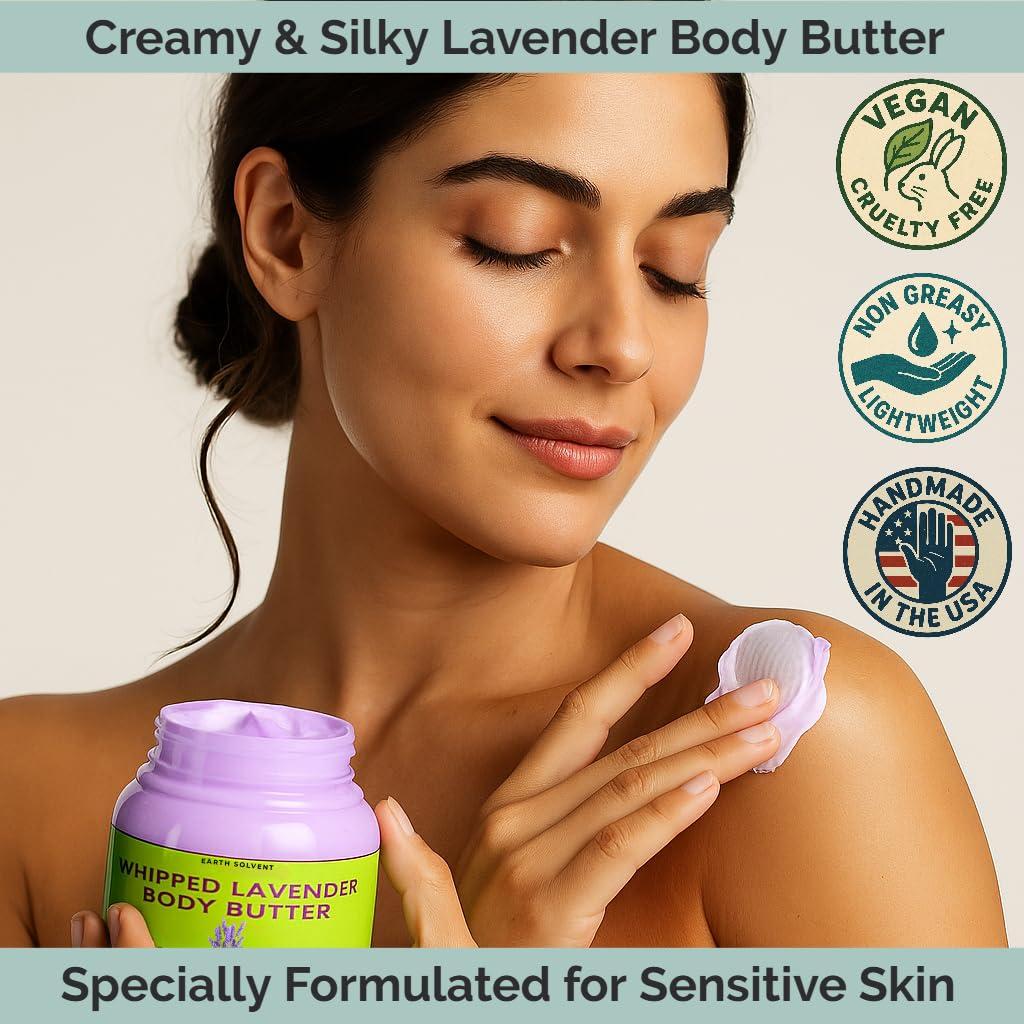 Manteca Corporal de Lavanda Earth Solvent 236.6 ml Hidratante