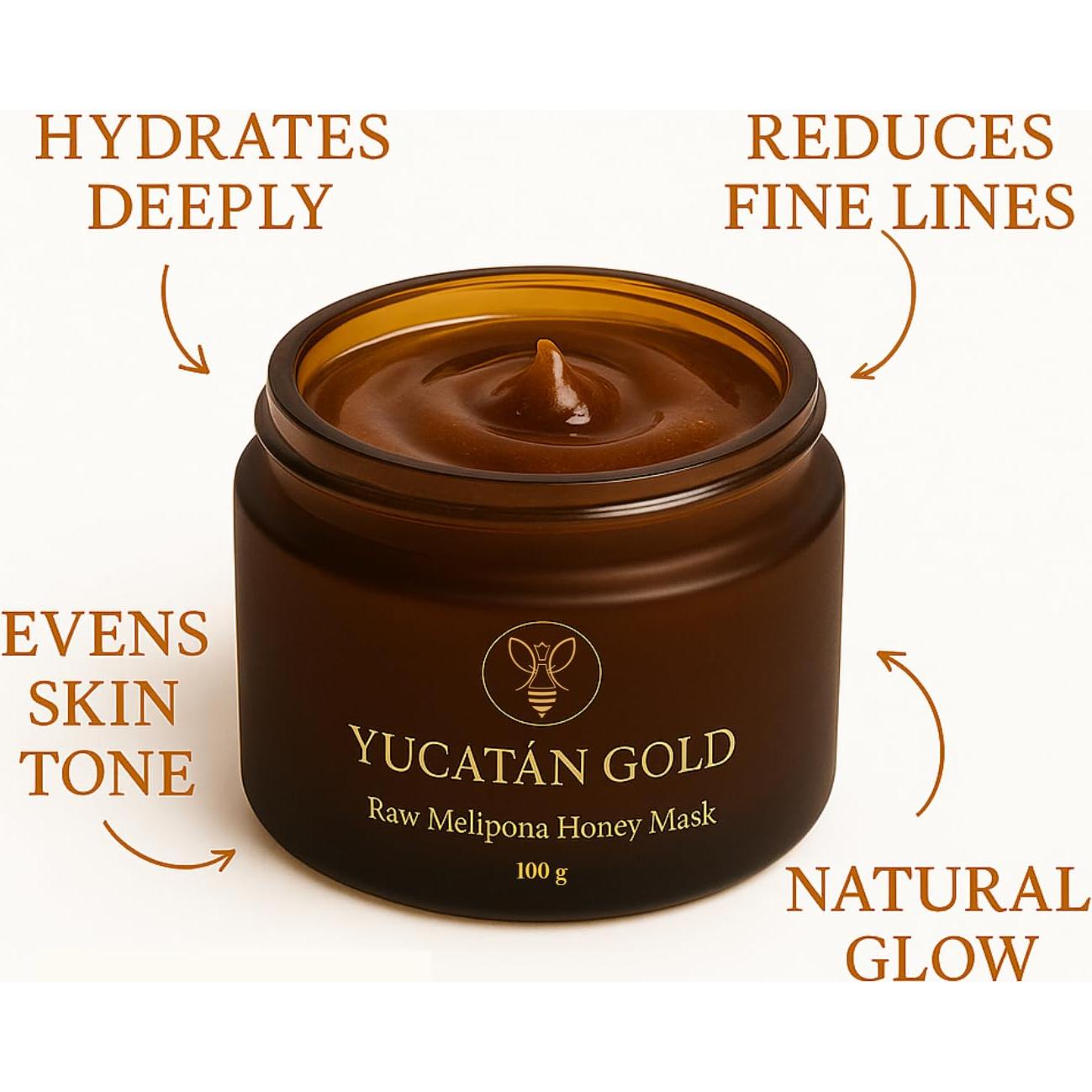 Mascarilla Facial de Miel Melipona Yucatán Gold 381g Hidratante