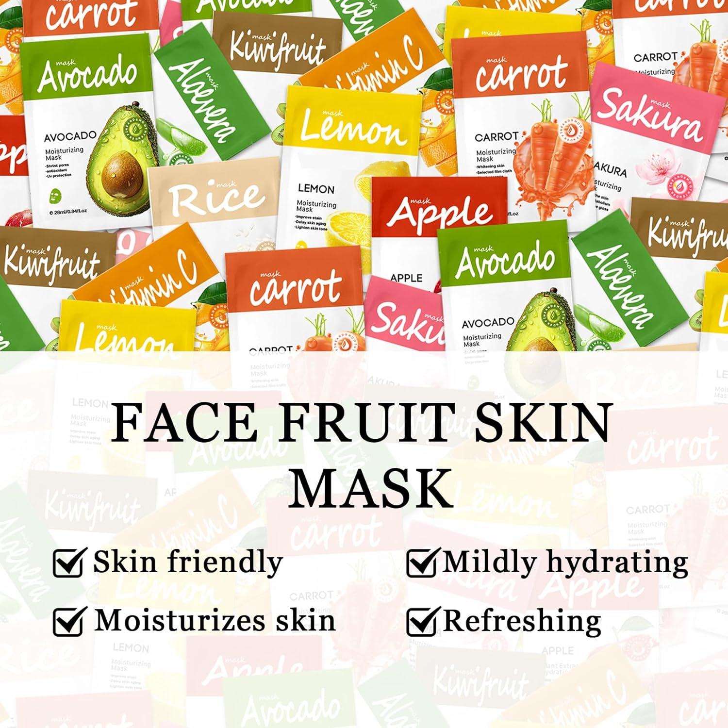 Mascarillas Faciales Hidratantes QSLYUYUAN 10 Piezas 320g