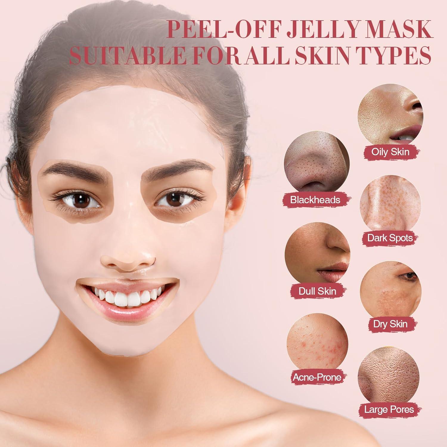 Set de Mascarillas de Gel RIHAKO - Cúrcuma, Rosa y Té Verde