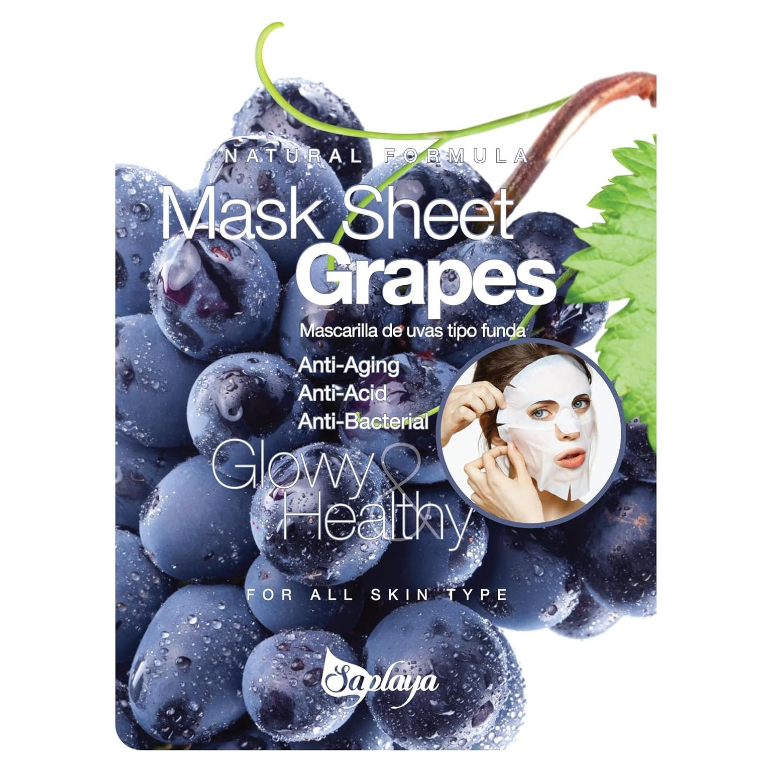 Mascarillas Faciales Saplaya Paquete de 6 Aromatizadas K-Beauty