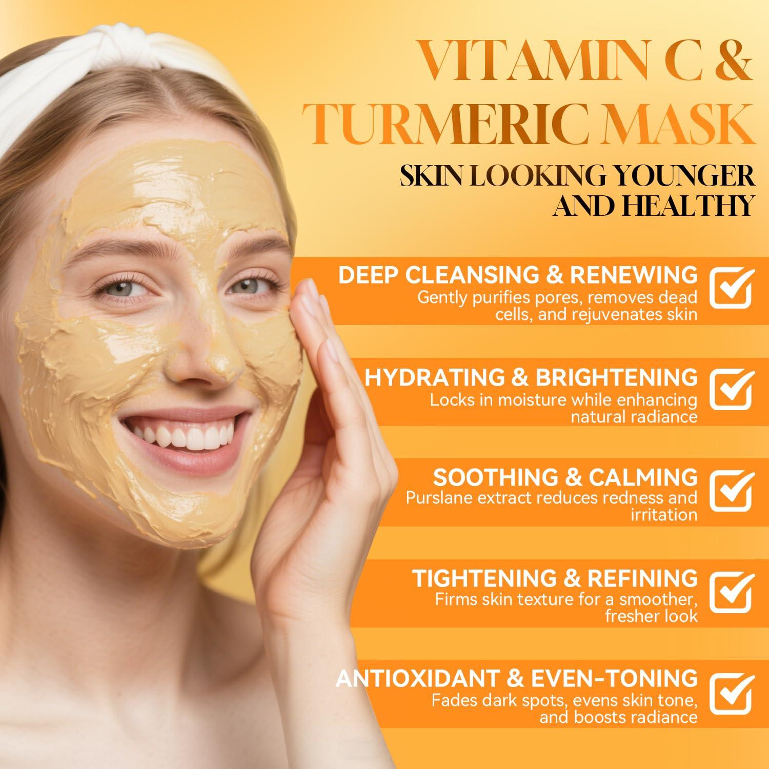 Mascarilla Facial de Cúrcuma y Vitamina C TJE 180g