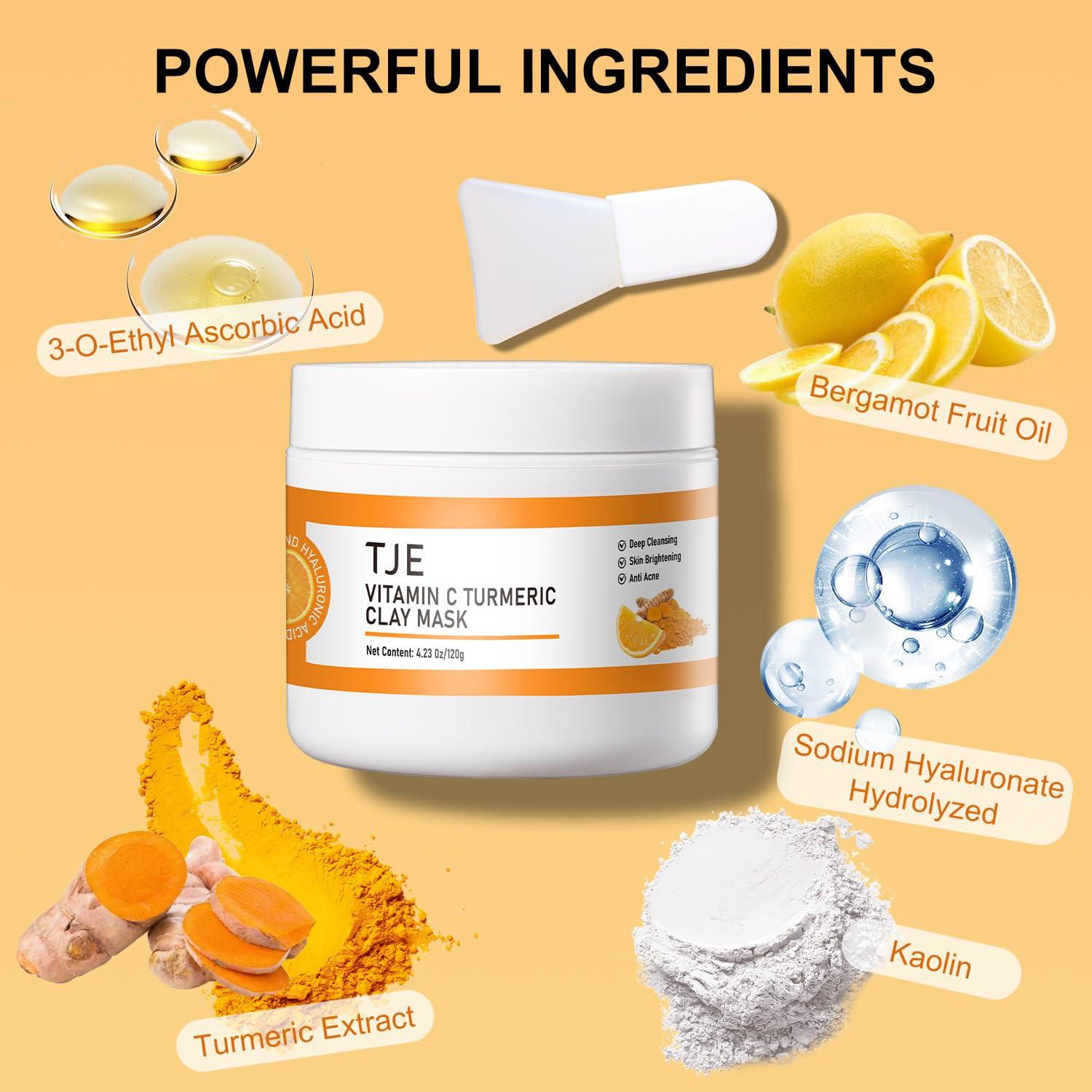 Mascarilla Facial de Cúrcuma y Vitamina C TJE 180g