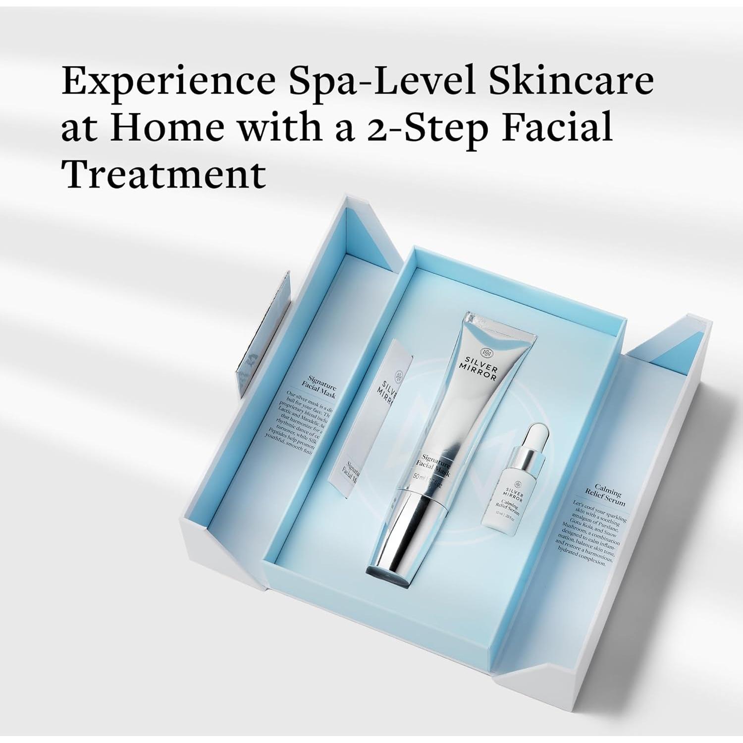 Set de Cuidado Facial Silver Mirror: Mascarilla 50ml y Suero 9.8ml