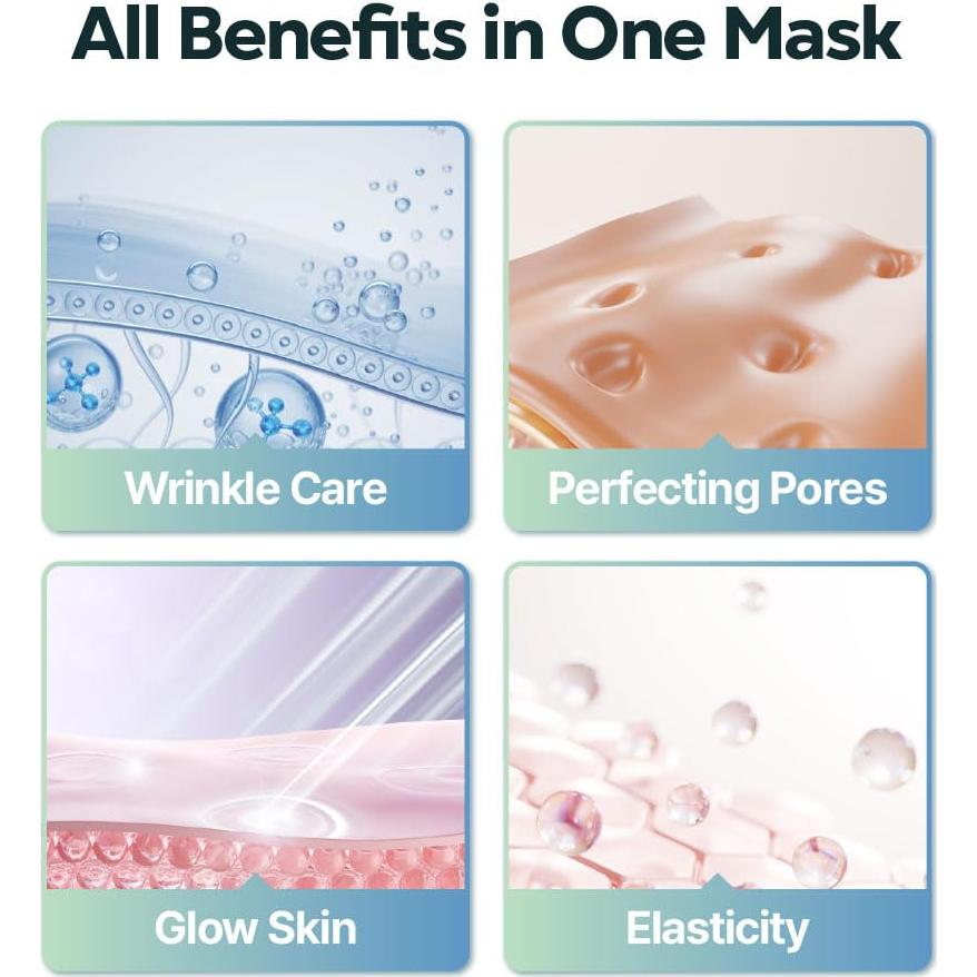 Mascarilla Facial Vegana ROOTIO 40g - Colágeno Hidratante 4 Unidades