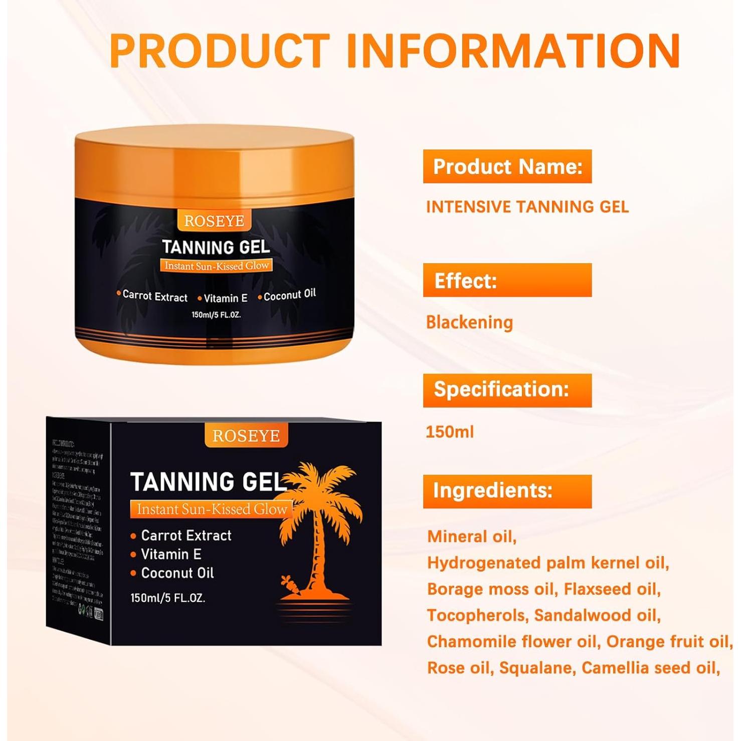 Gel Bronceador Intensivo Bougao 171.5 ML - Brillo Natural