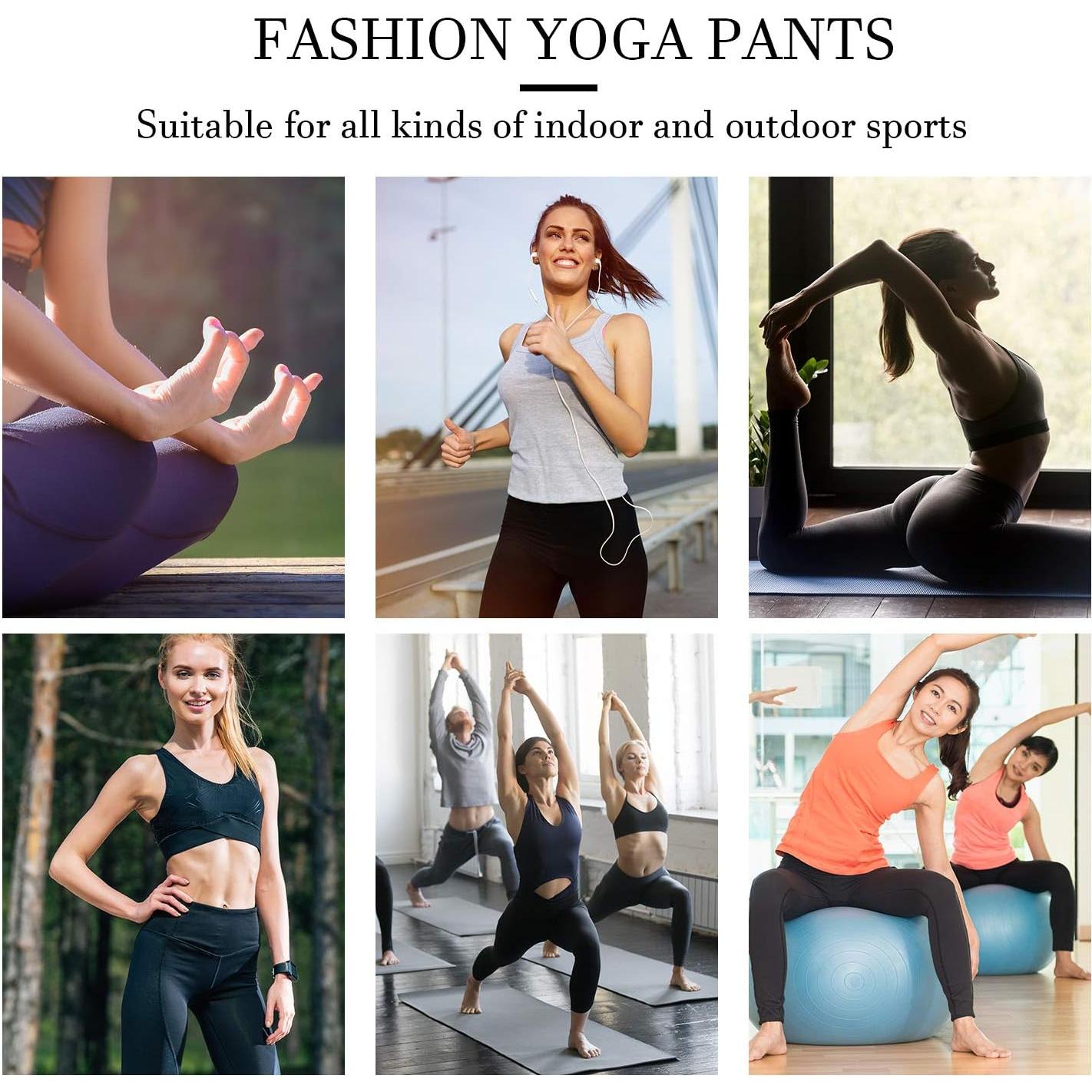 Pantalón de Yoga +MD Cintura Alta Compresión Negro Mediano