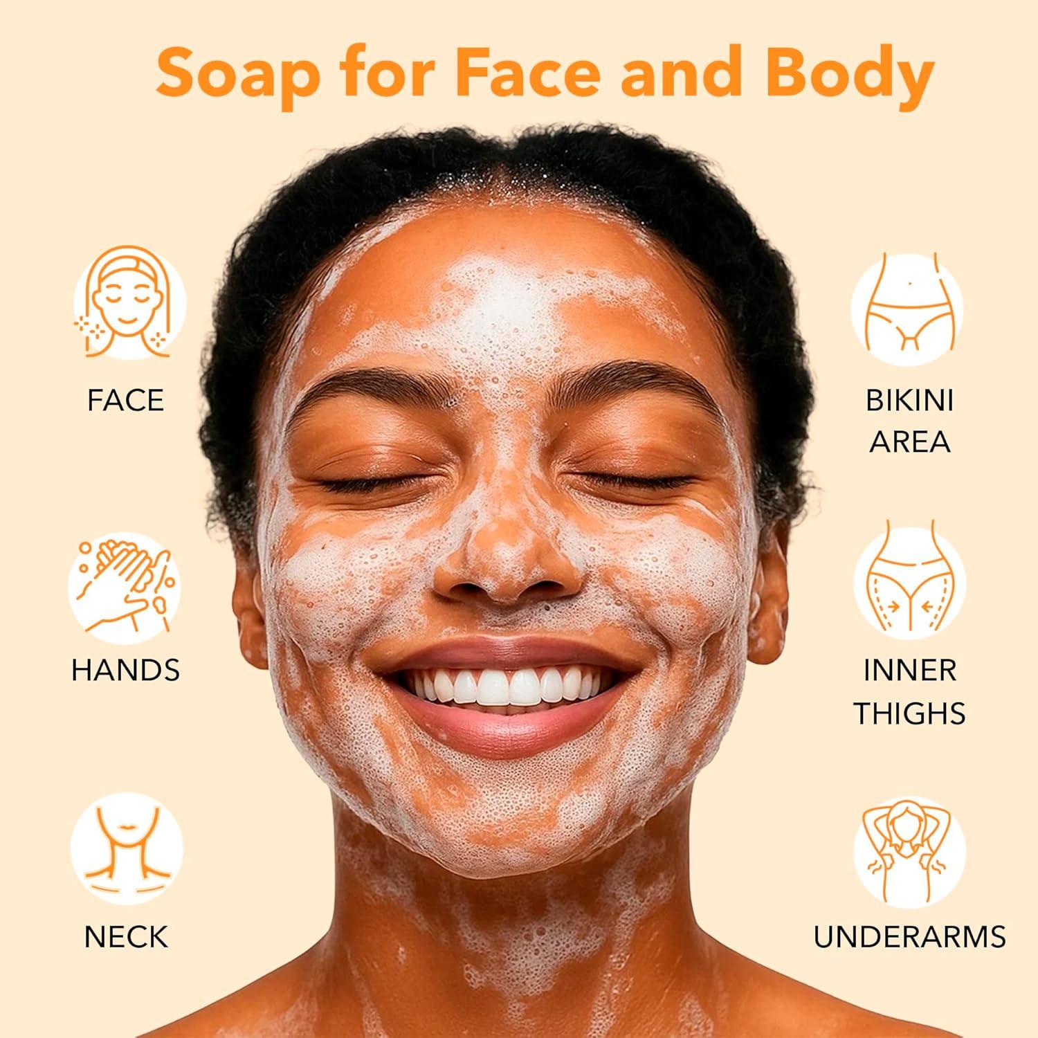 Jabón Aclarador Lunavia 99g - Ácido Kójico, Vitamina C, Retinol