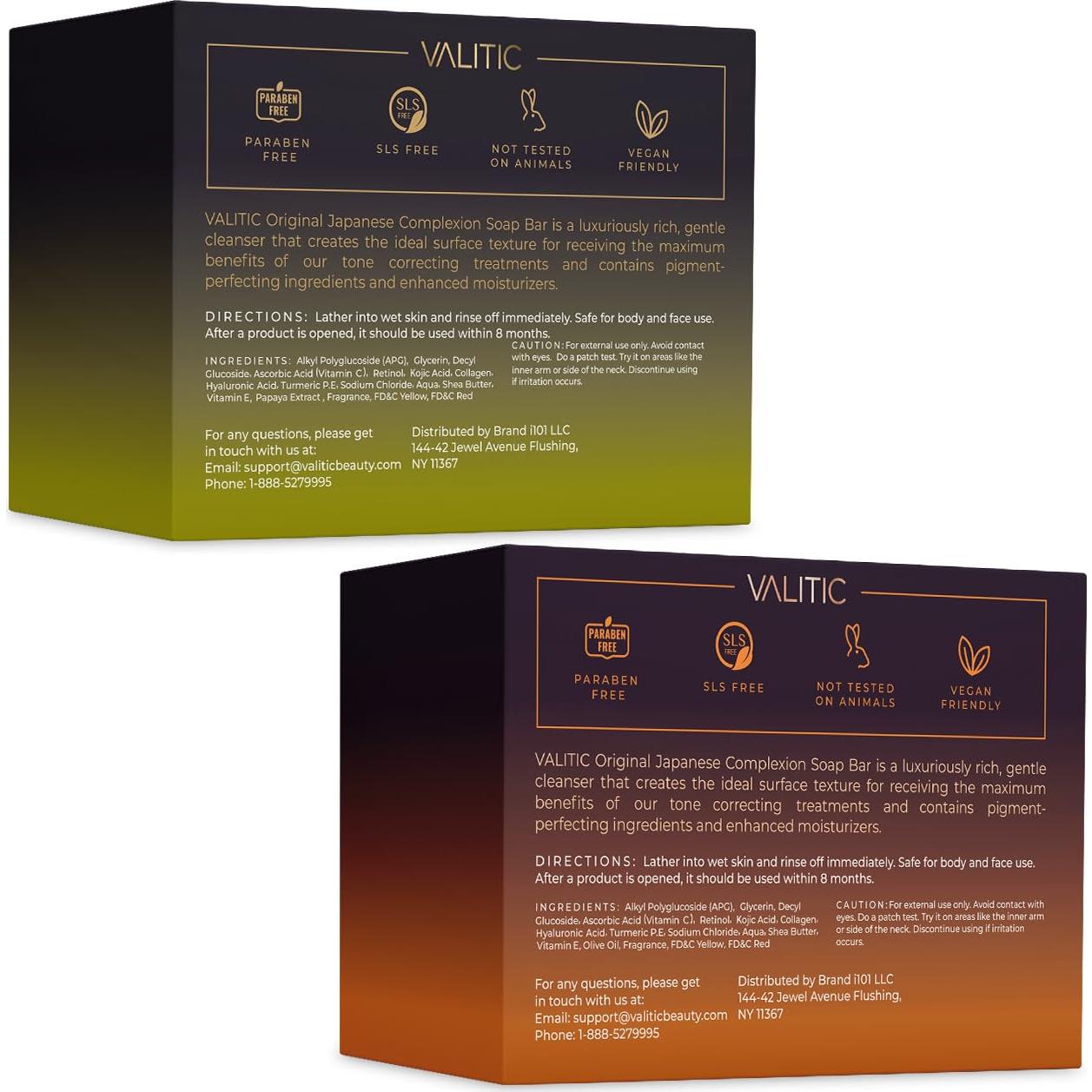 Jabón en barra Papaya y Ácido Kójico VALITIC - 4 unidades