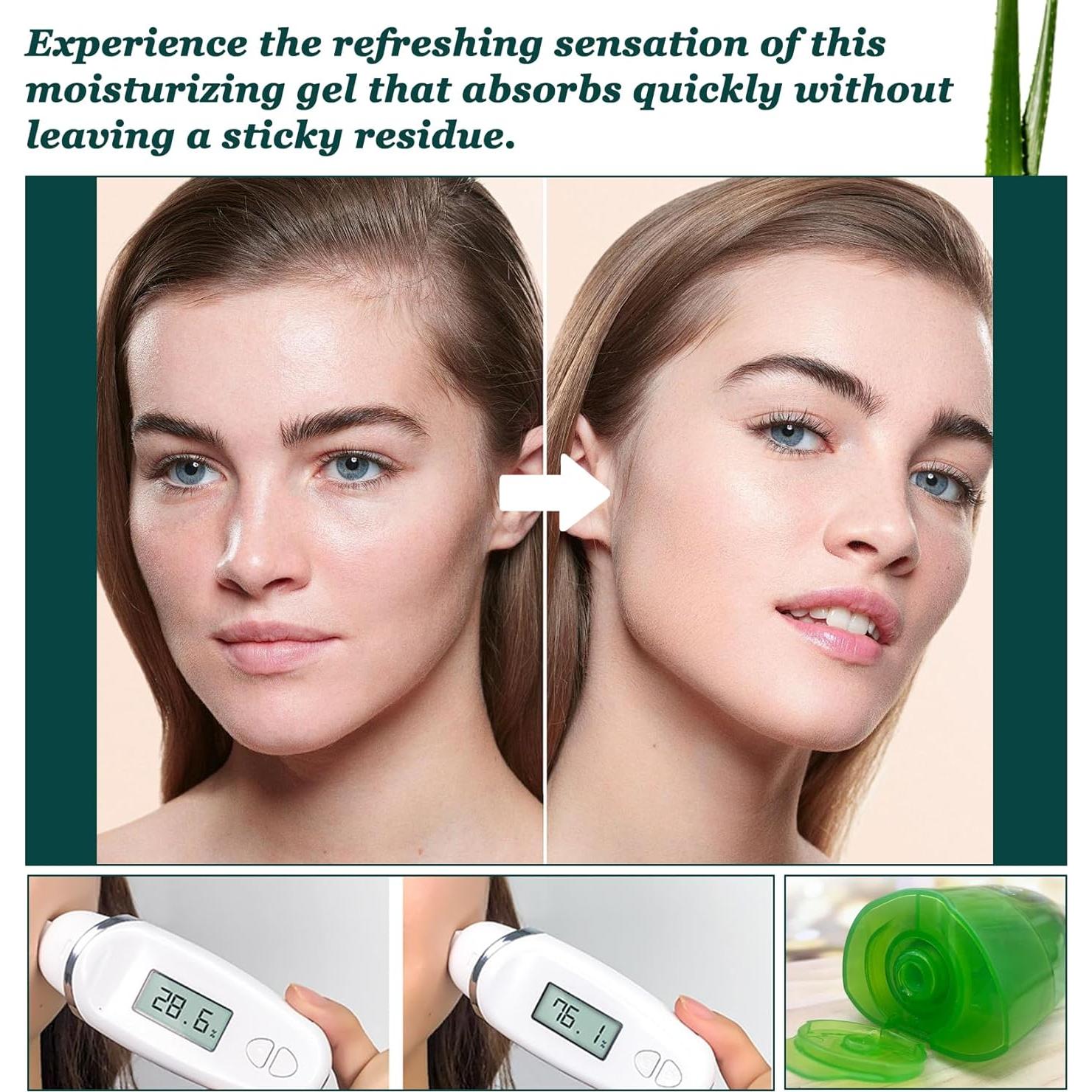 Gel de Aloe Vera Orgánico QSLYUYUAN 308g Hidratante Piel