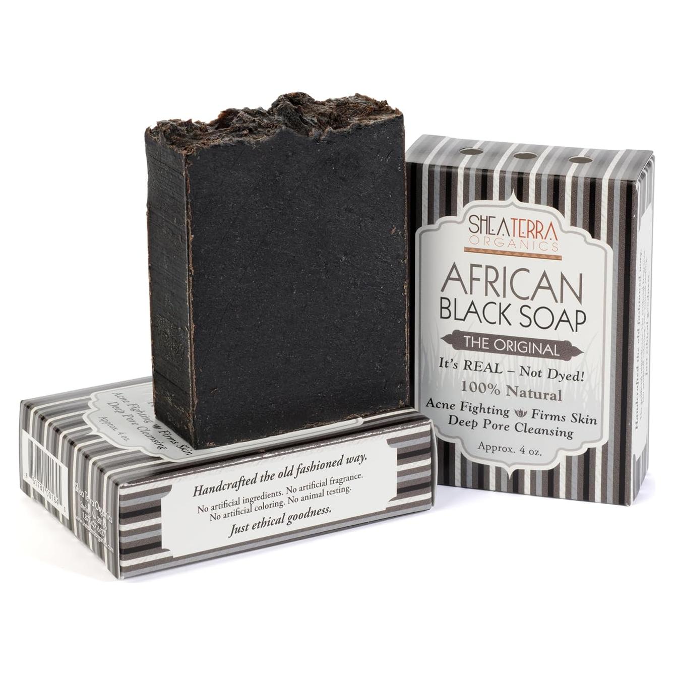 Jabón Negro Africano Shea Terra 113.4 g - Natural y Orgánico