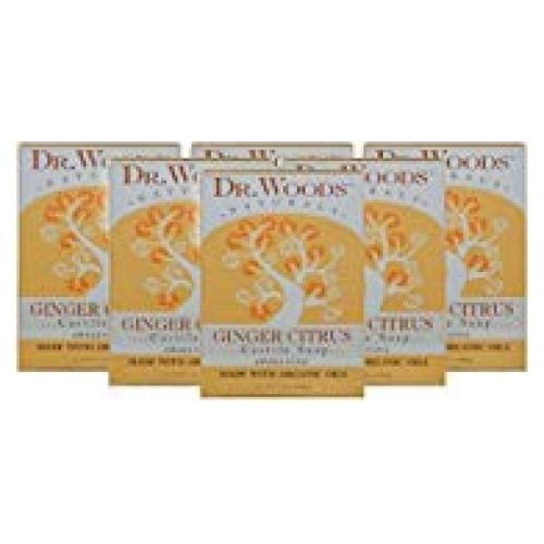 Jabón en barra Dr. Woods jengibre y cítricos 149g x6