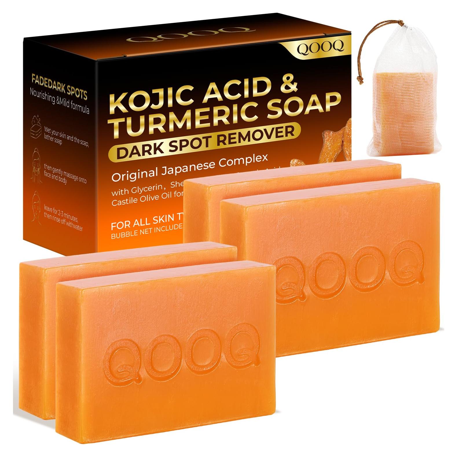 Jabón Aclarador QOOQ con Ácido Kójico y Cúrcuma 480g