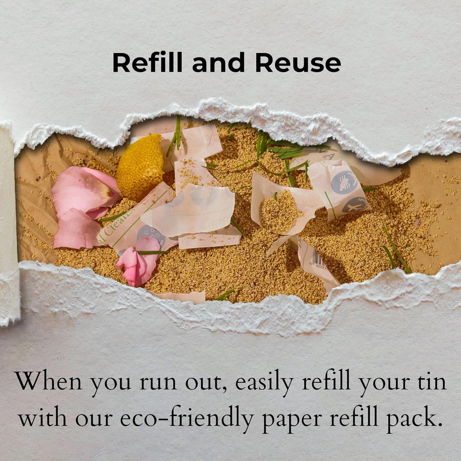 Hojas de Jabón Corporal Tidalove en Lata - Veganas y Sin Plástico