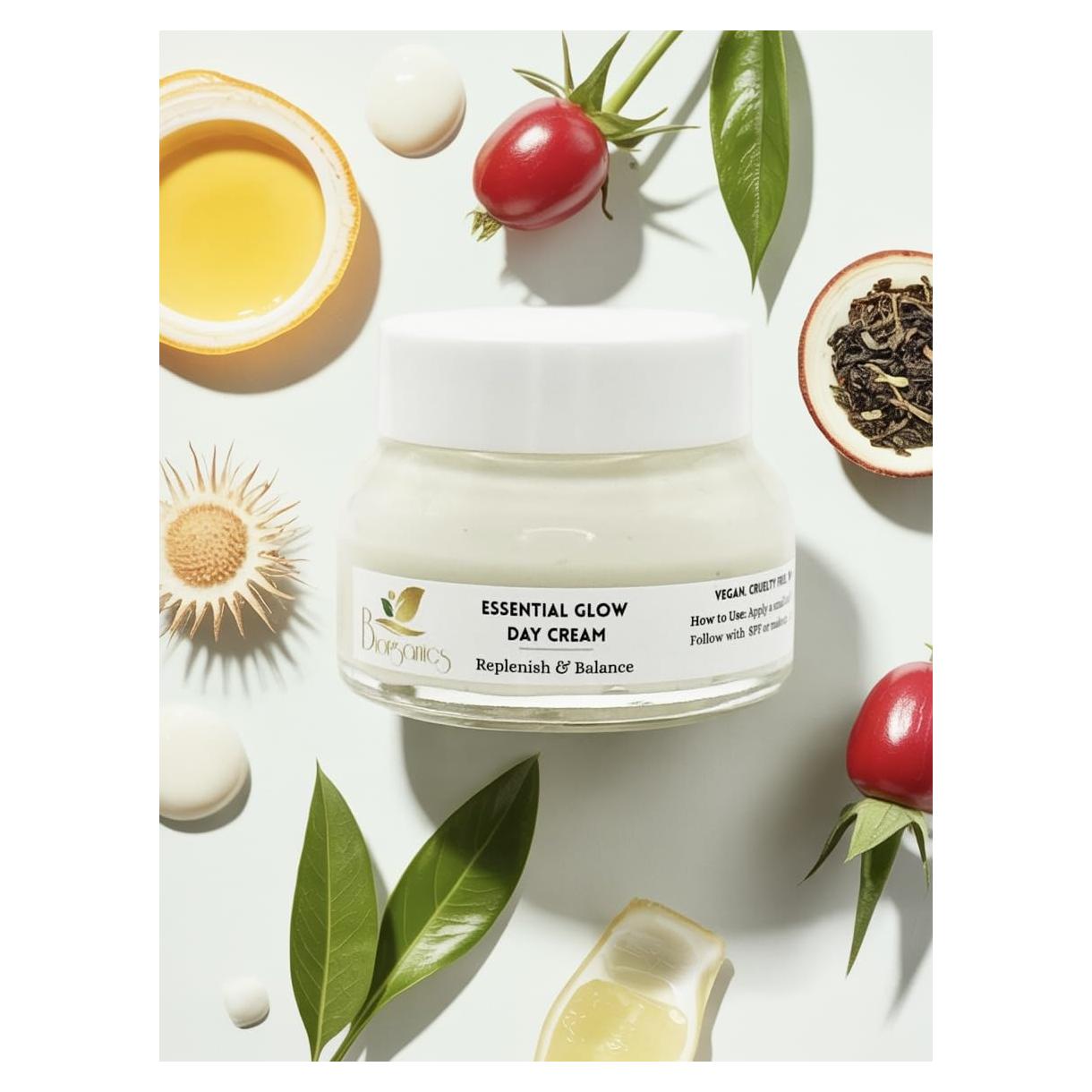 Crema Facial Diurna Biorganics Glow 56.7g Hidratante Antienvejecimiento