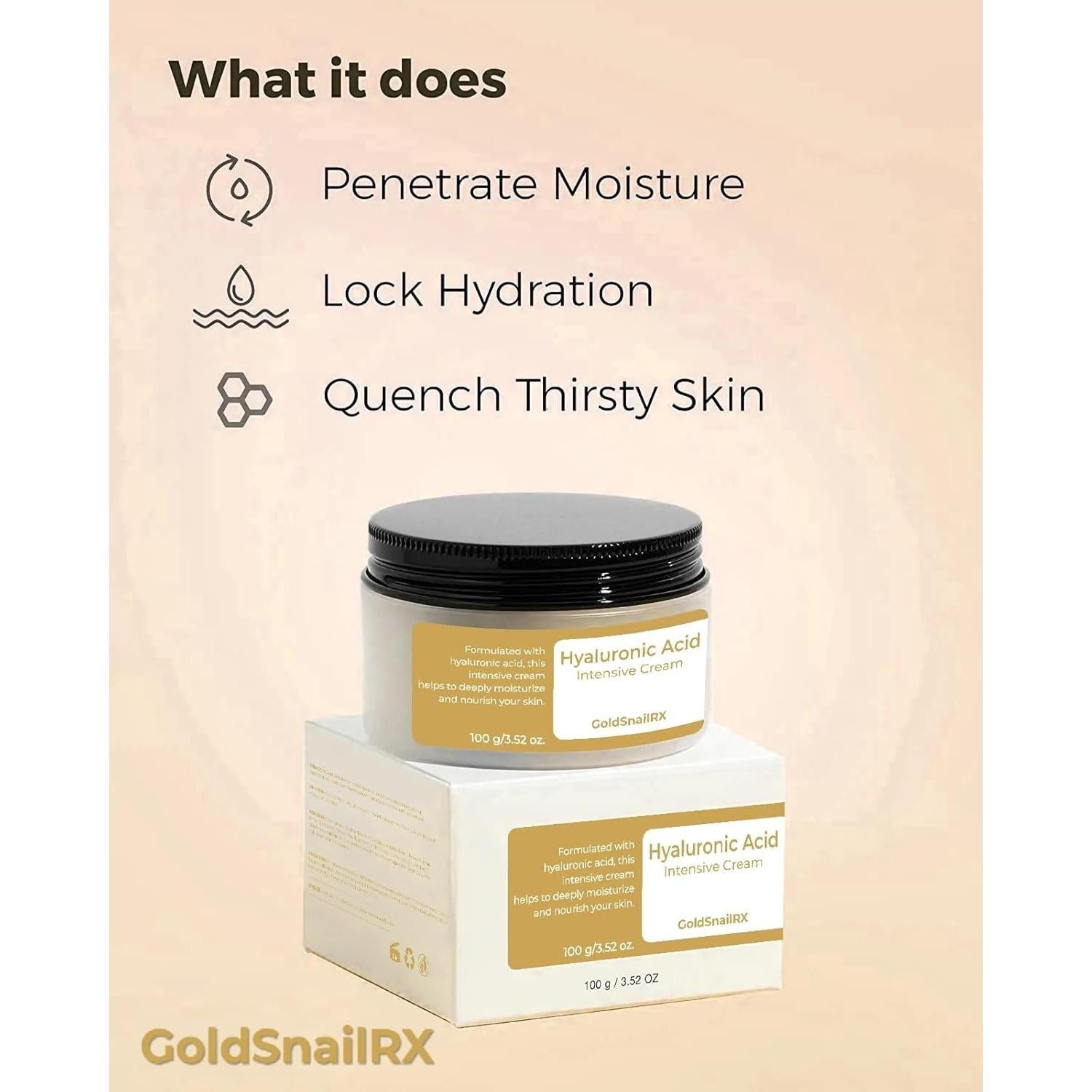 Crema Intensiva Hidratante Gold Snail RX 143 g - Antienvejecimiento