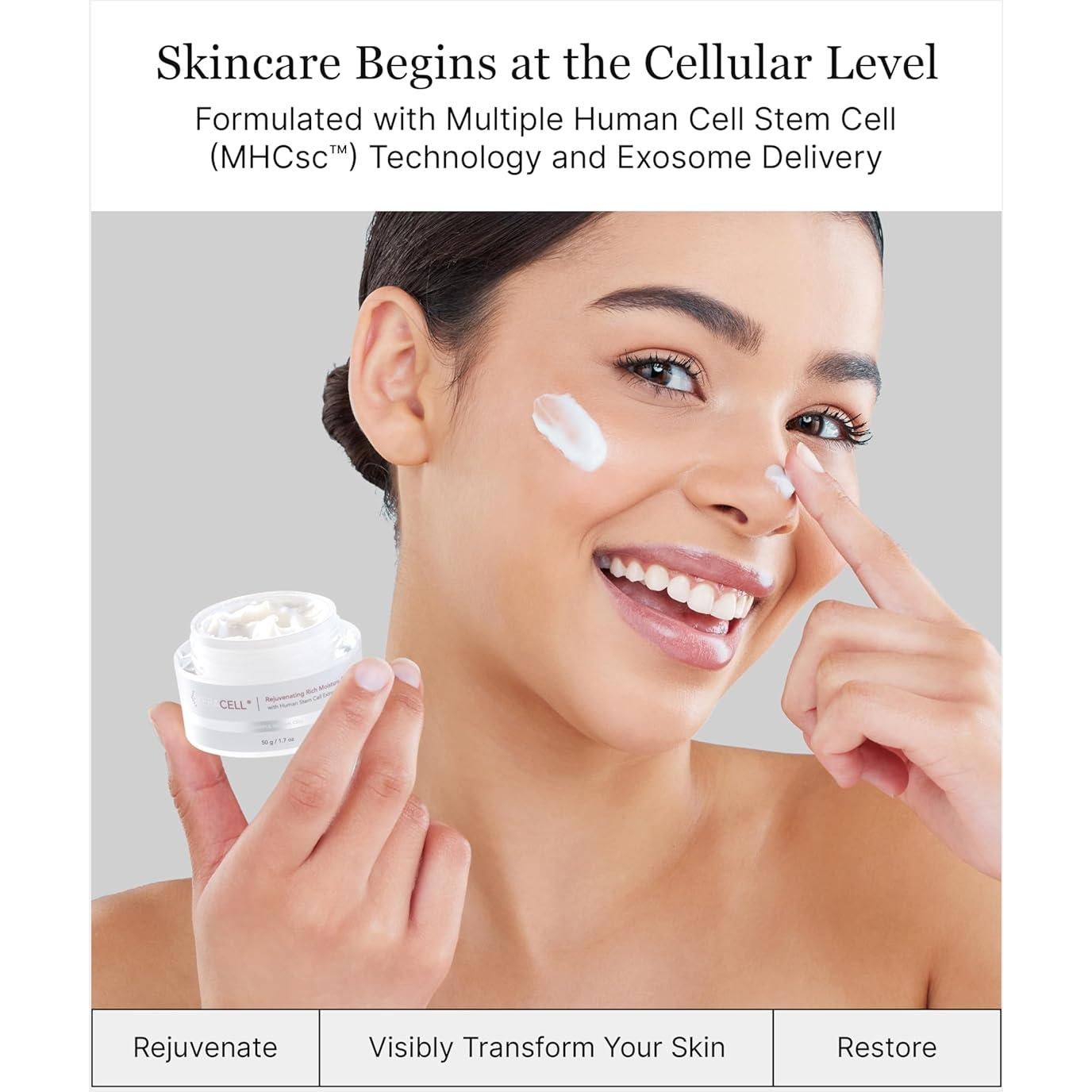 Crema Hidratante Facial KERACELL 48g - Antiarrugas y Rejuvenecedora