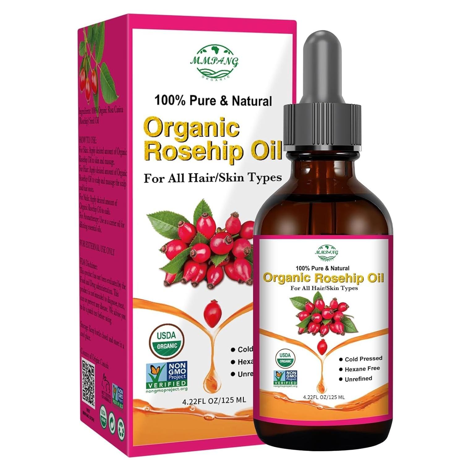 Aceite de Rosa Mosqueta Orgánico MMPANG 125 ml Puro Antienvejecimiento