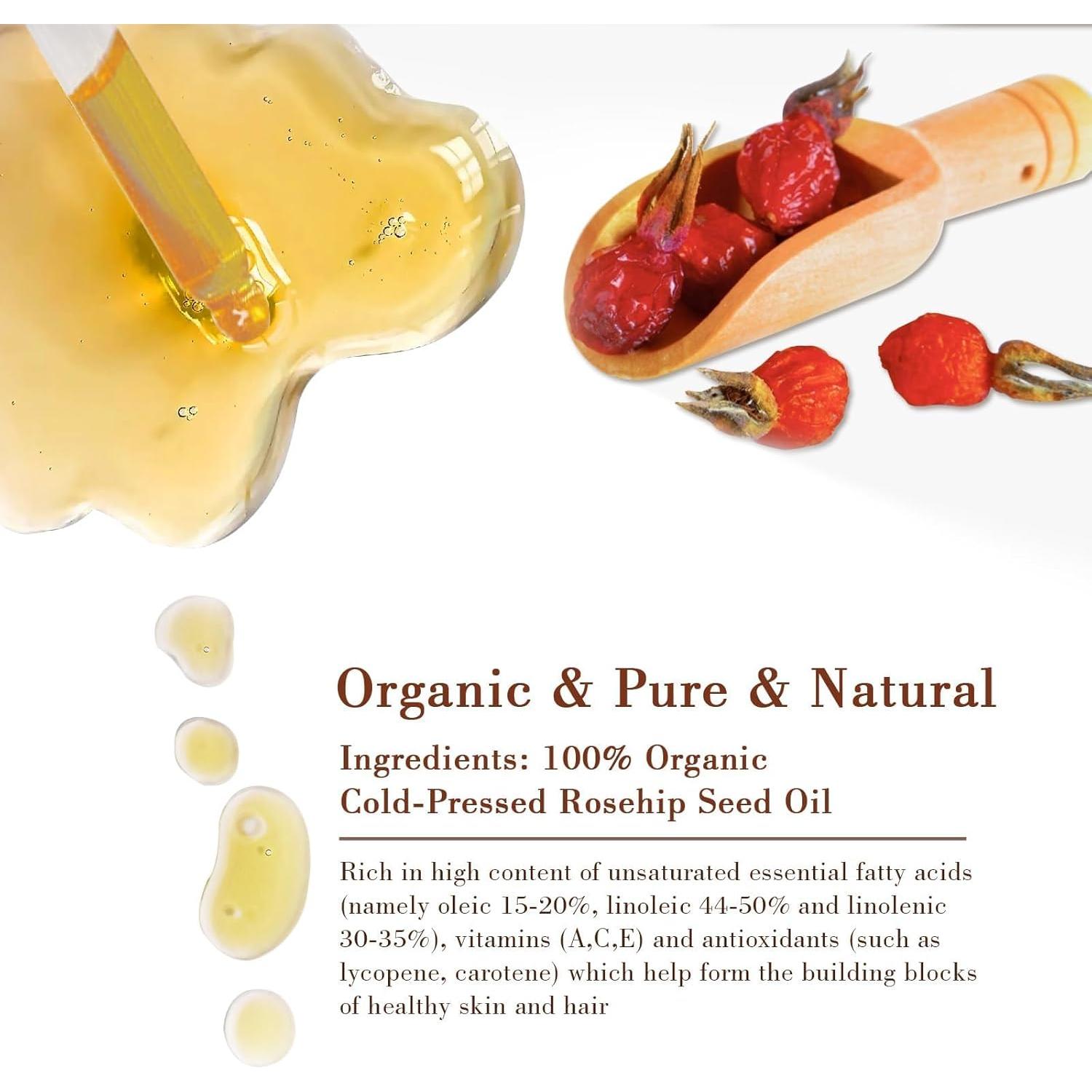 Aceite de Rosa Mosqueta Orgánico MMPANG 125 ml Puro Antienvejecimiento