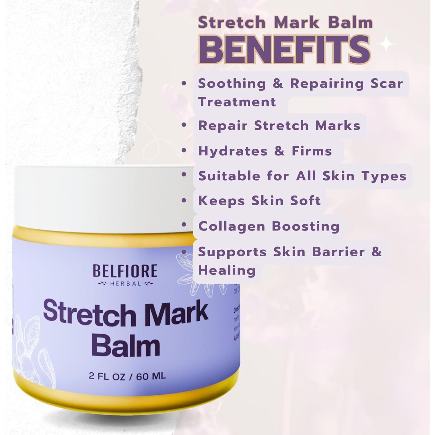 Bálsamo Natural para Estrías Belfiore Herbal 56.7g - Hidratante