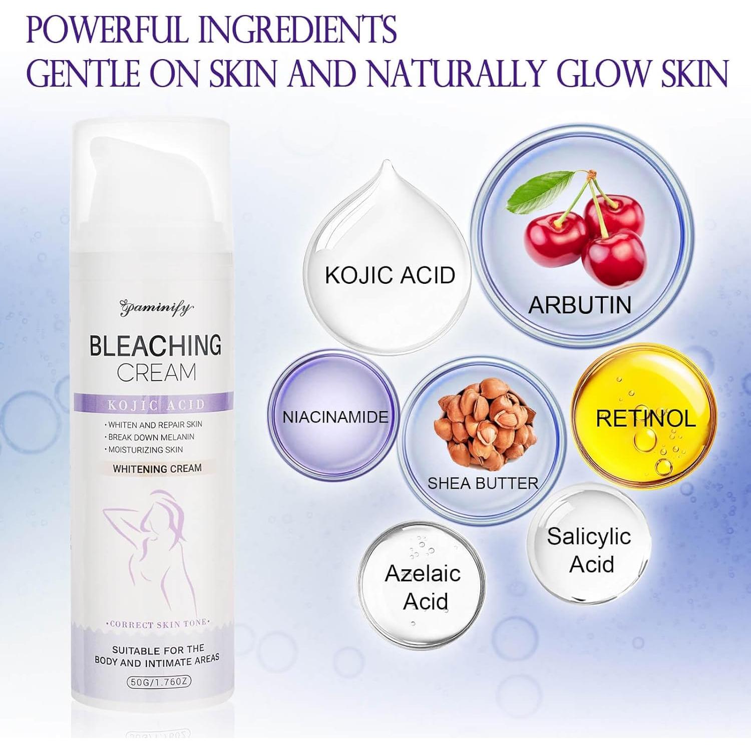 Crema Aclaradora de Cuerpo Meizhuangzhiku 100ml Ácido Kójico