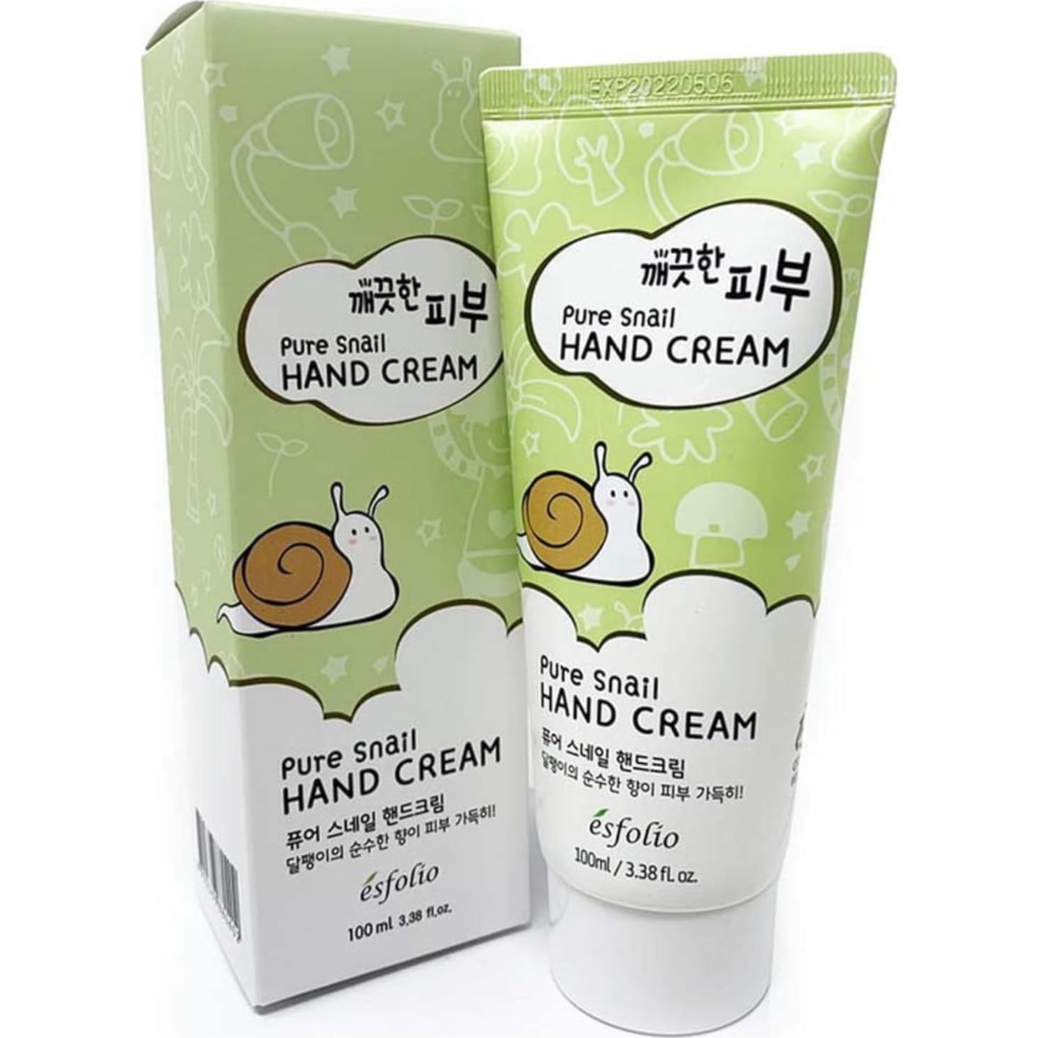 Crema de Manos Esfolio Pure Skin Snail 100ml - Hidratante No Grasa