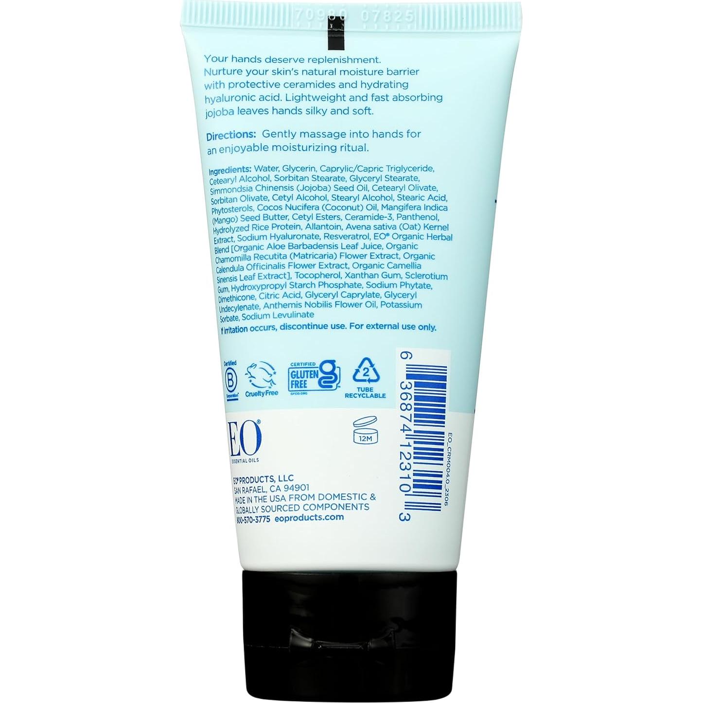 Crema de Manos EO Sin Fragancia 70.87 g Hidratante