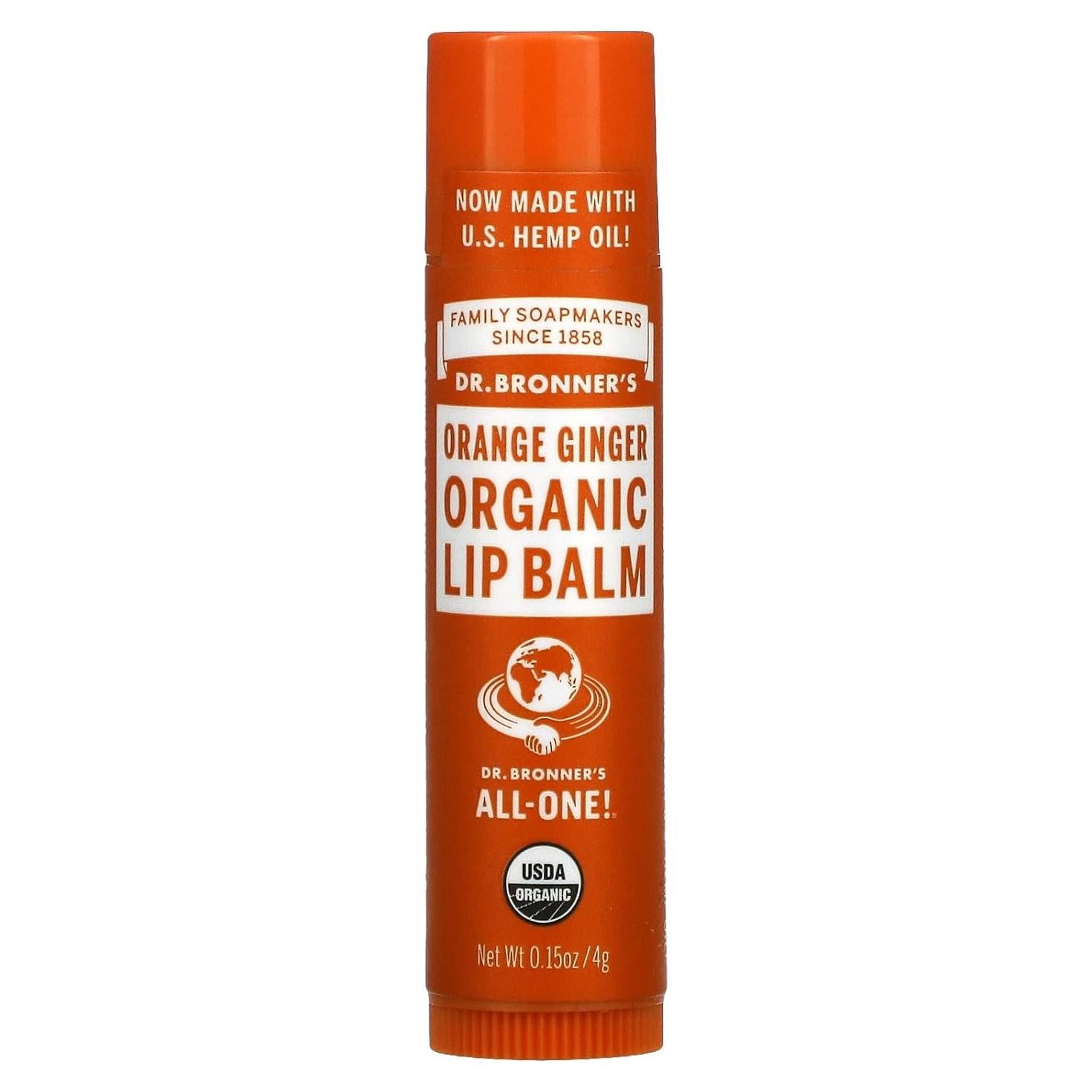 Bálsamo Labial Orgánico Dr. Bronner's Naranja Jengibre 4.25 g
