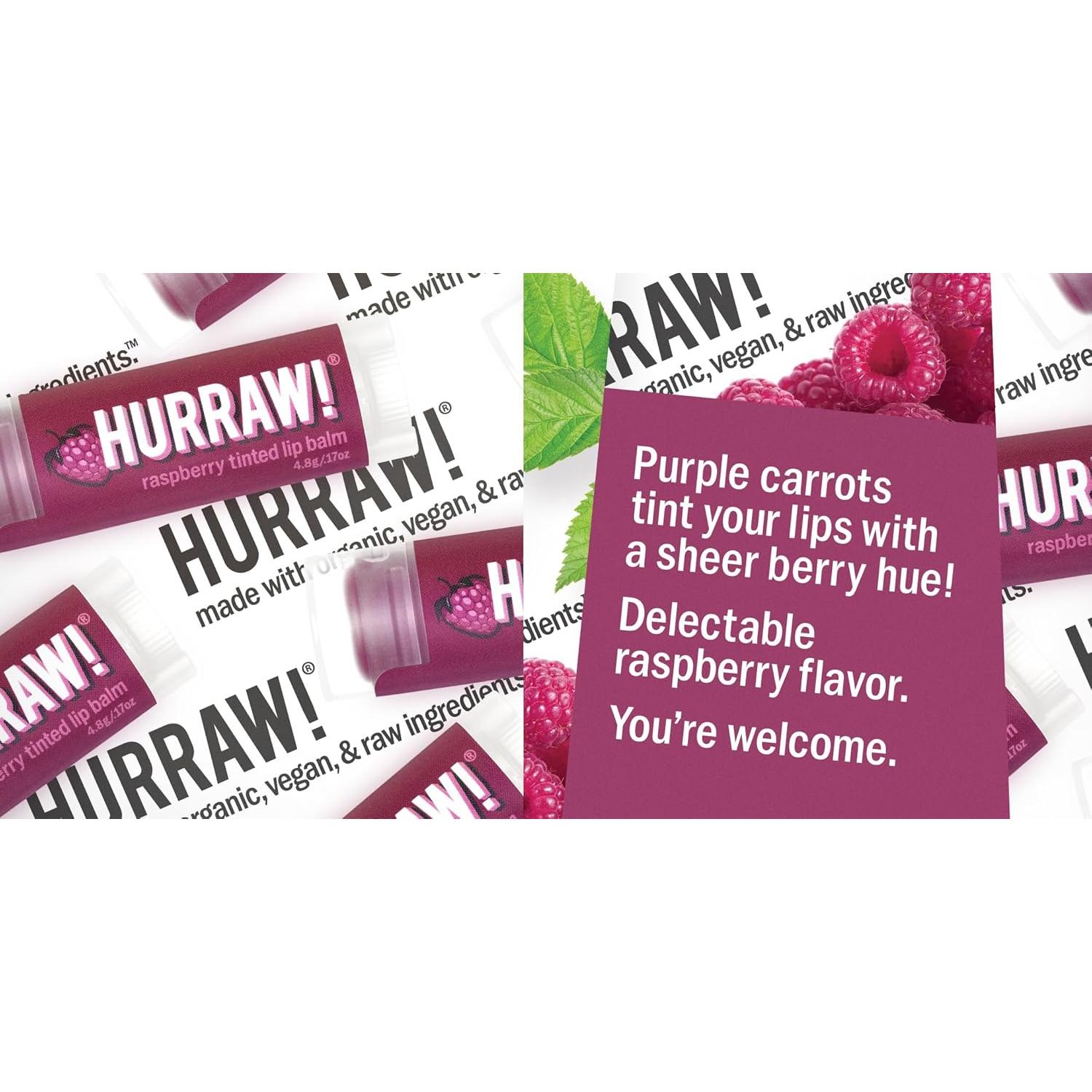 Bálsamos Labiales Orgánicos Hurraw! - Paquete de 3 Sabores