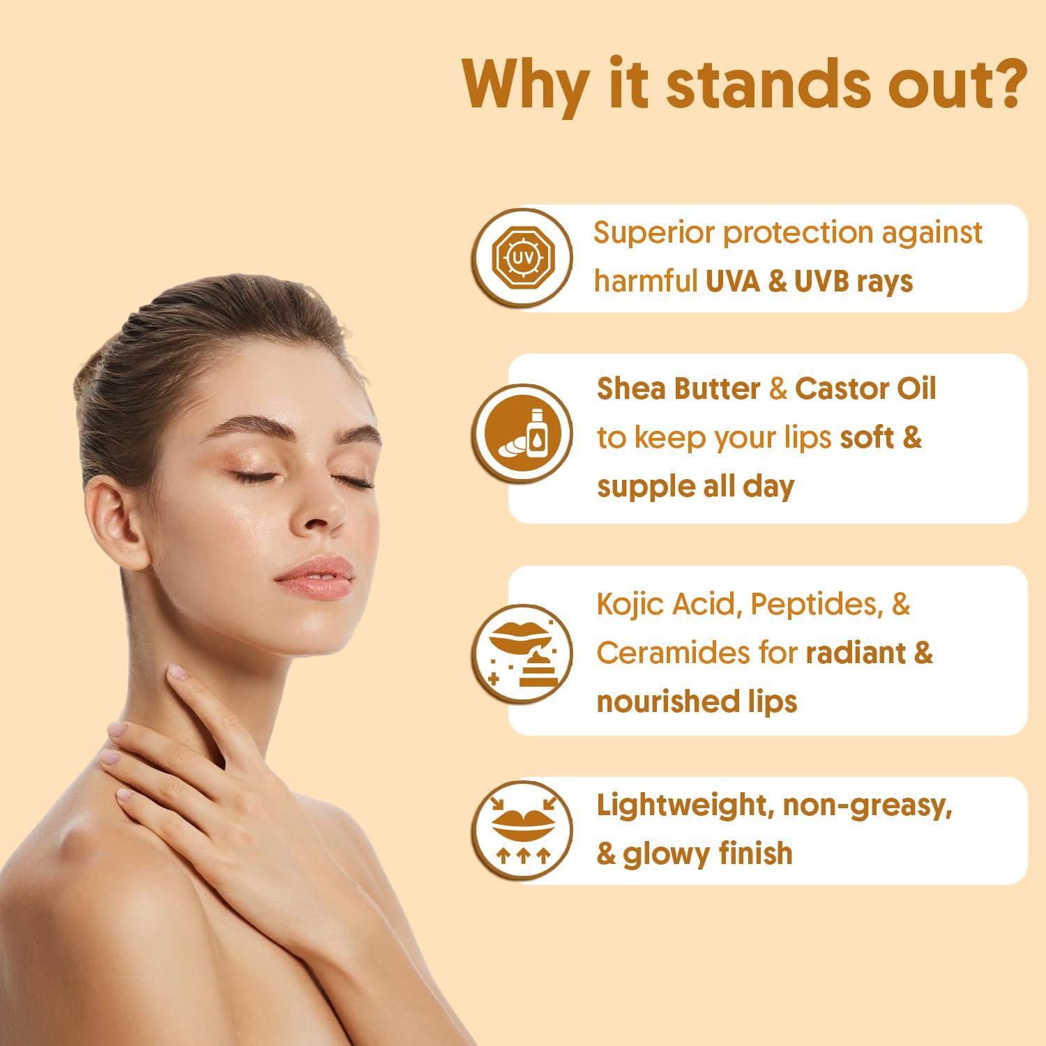 Bálsamo Labial Glowy Orgánico Aravi SPF 50 PA+++ 5g