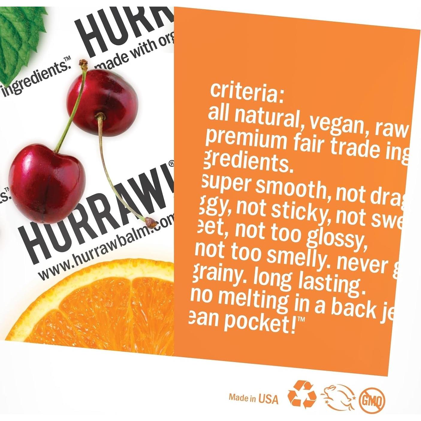 Bálsamo Labial Orgánico Hurraw! Pomelo Jengibre Eucalipto 3x4.8g