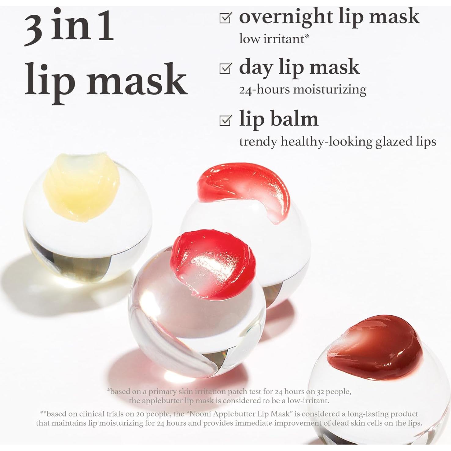 Mascarilla Labial Vegana Nooni Manzana y Frutos Rojos 11.89g