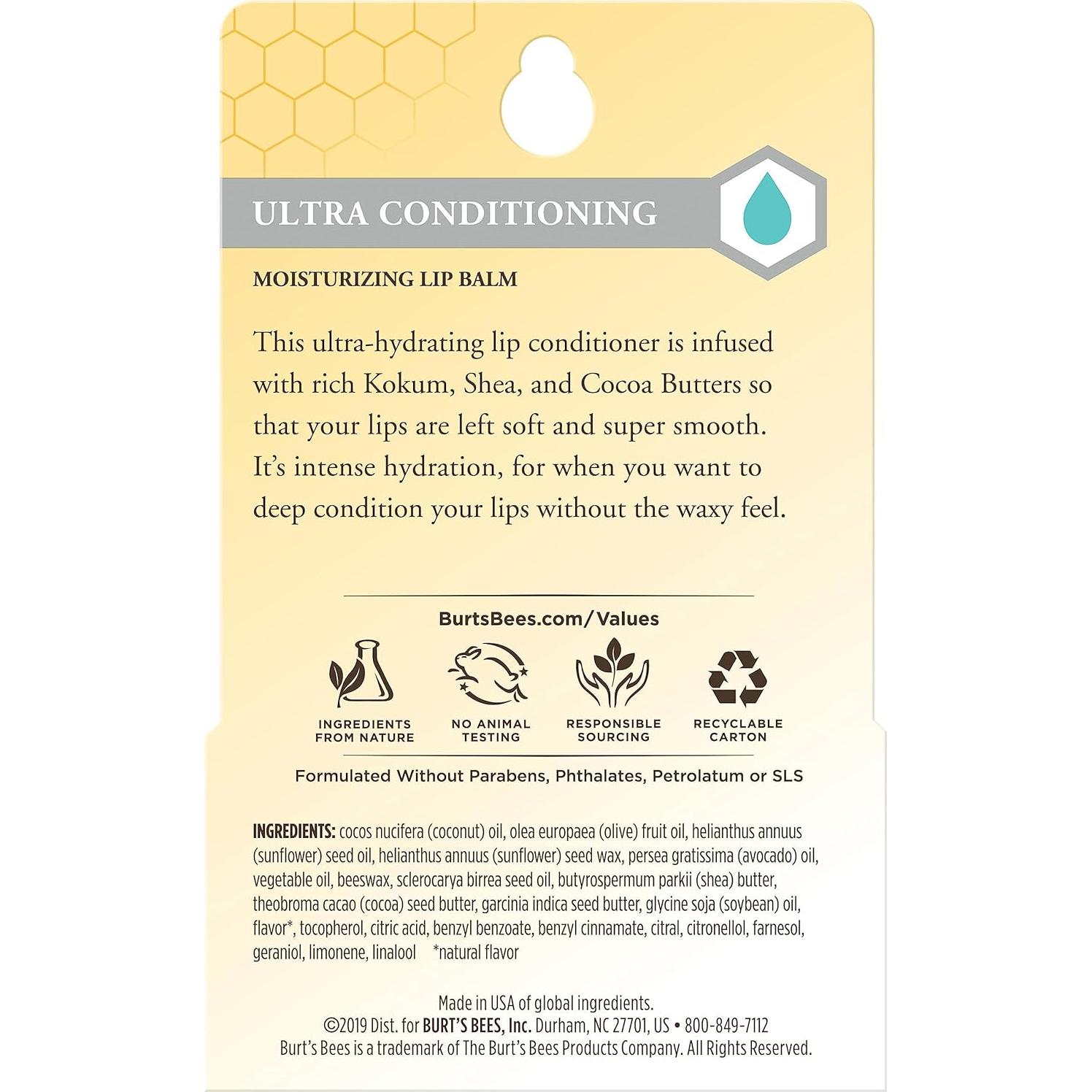 Bálsamo Labial Ultra Hidratante Burt's Bees - 2 Tubos 4.25 g