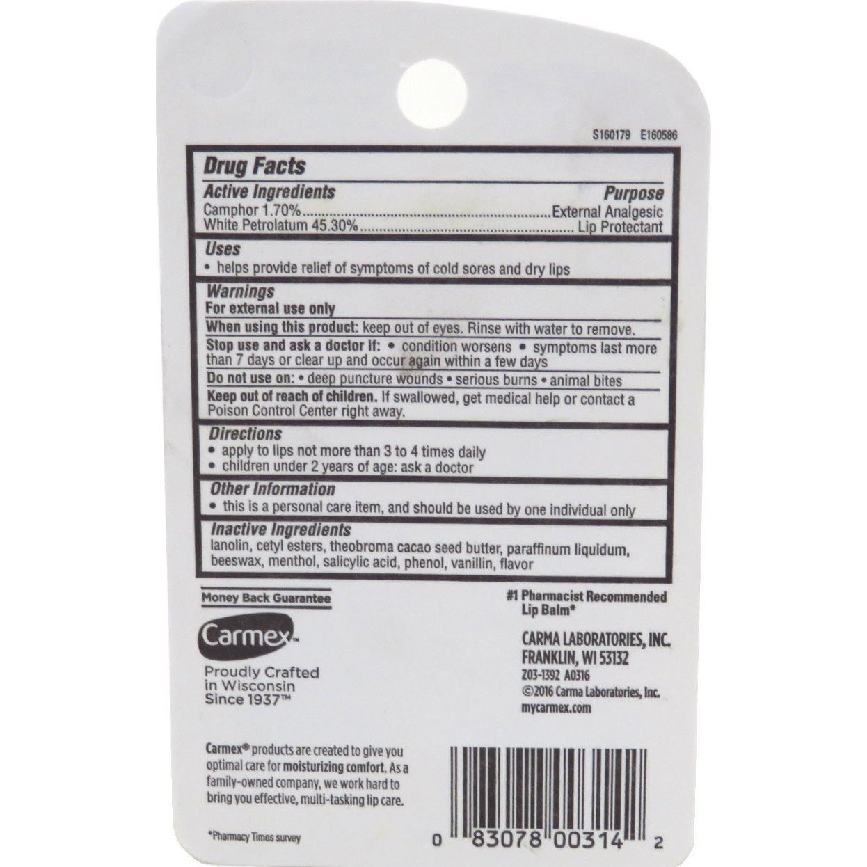 Bálsamo Labial Medicado Carmex 10.3ml Ultra Hidratante