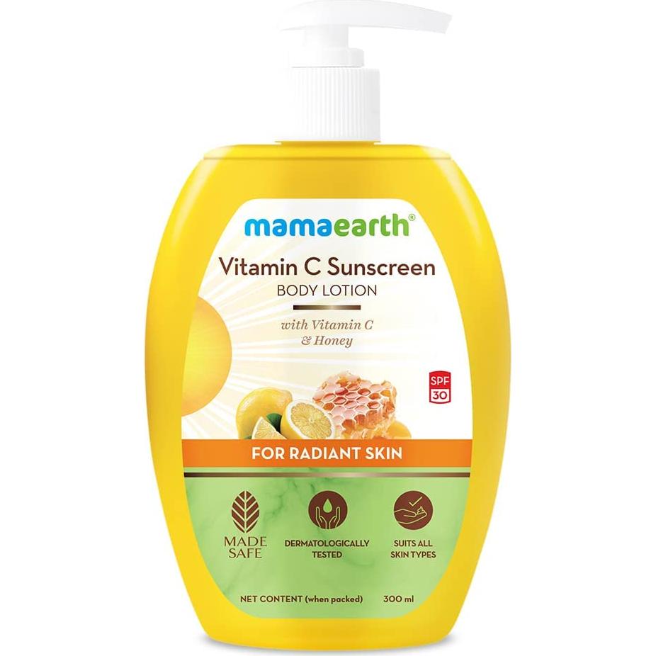 Loción Corporal Solar Mamaearth Vitamina C SPF 30 300ml