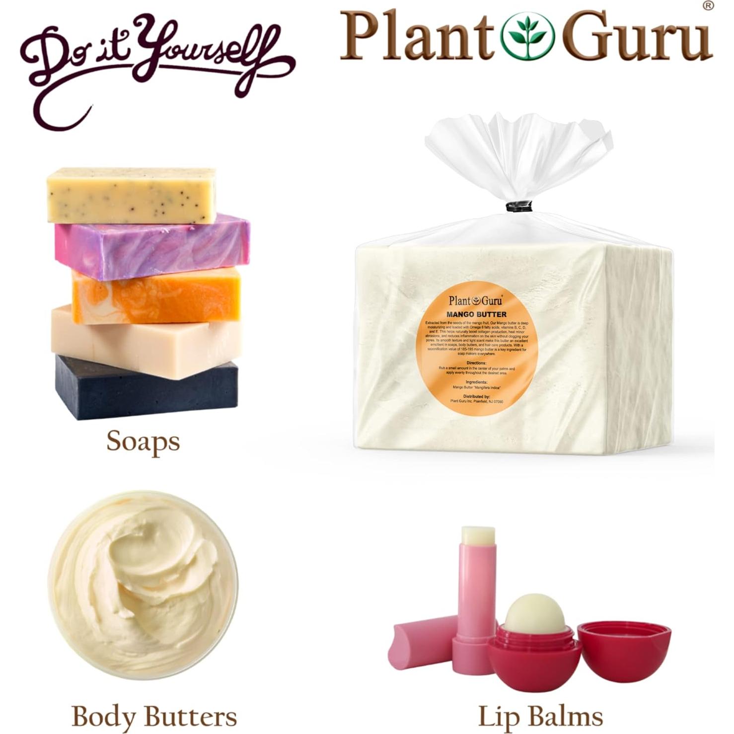 Manteca de Mango Cruda 454 g - 100% Pura Natural Plant Guru