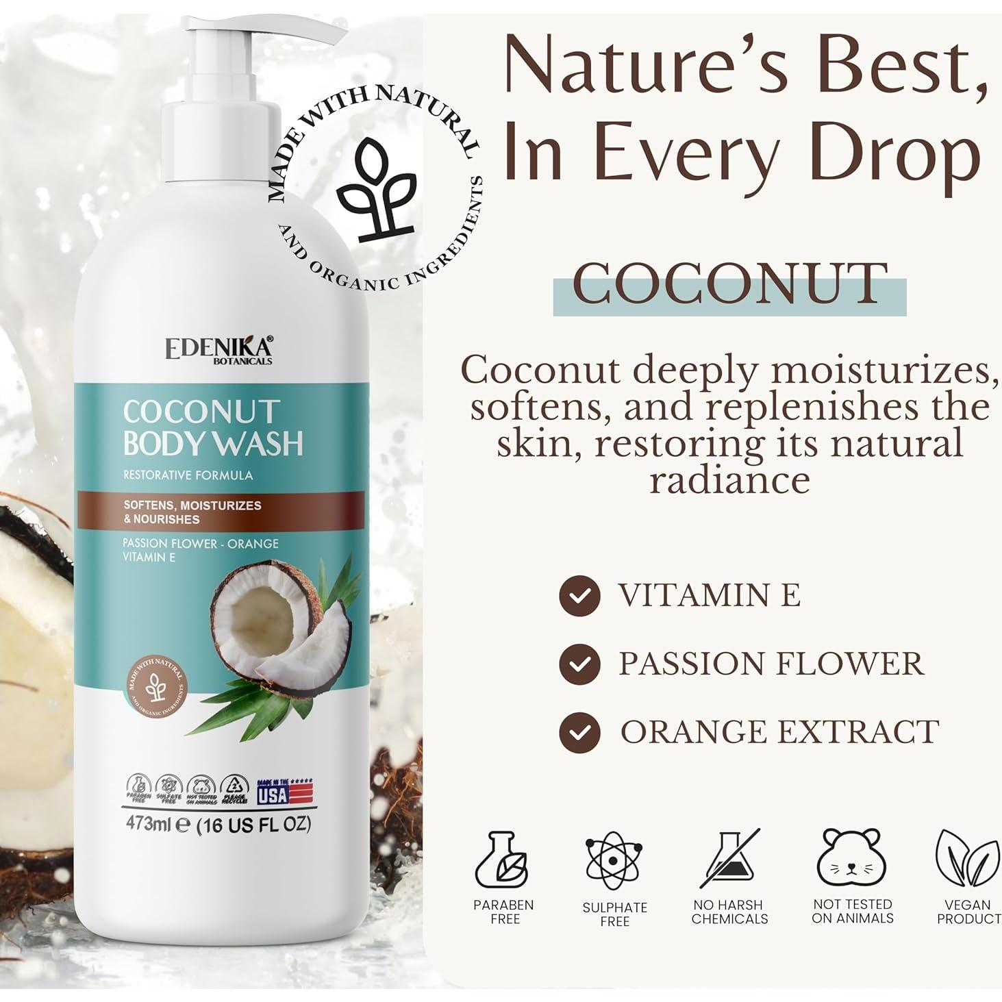 Gel de Ducha Hidratante Coco Edenika 473 ml 2-Pack