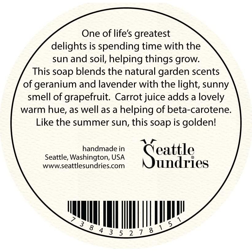 Jabón Natural en Barra Geranio y Pomelo Seattle Sundries 113g