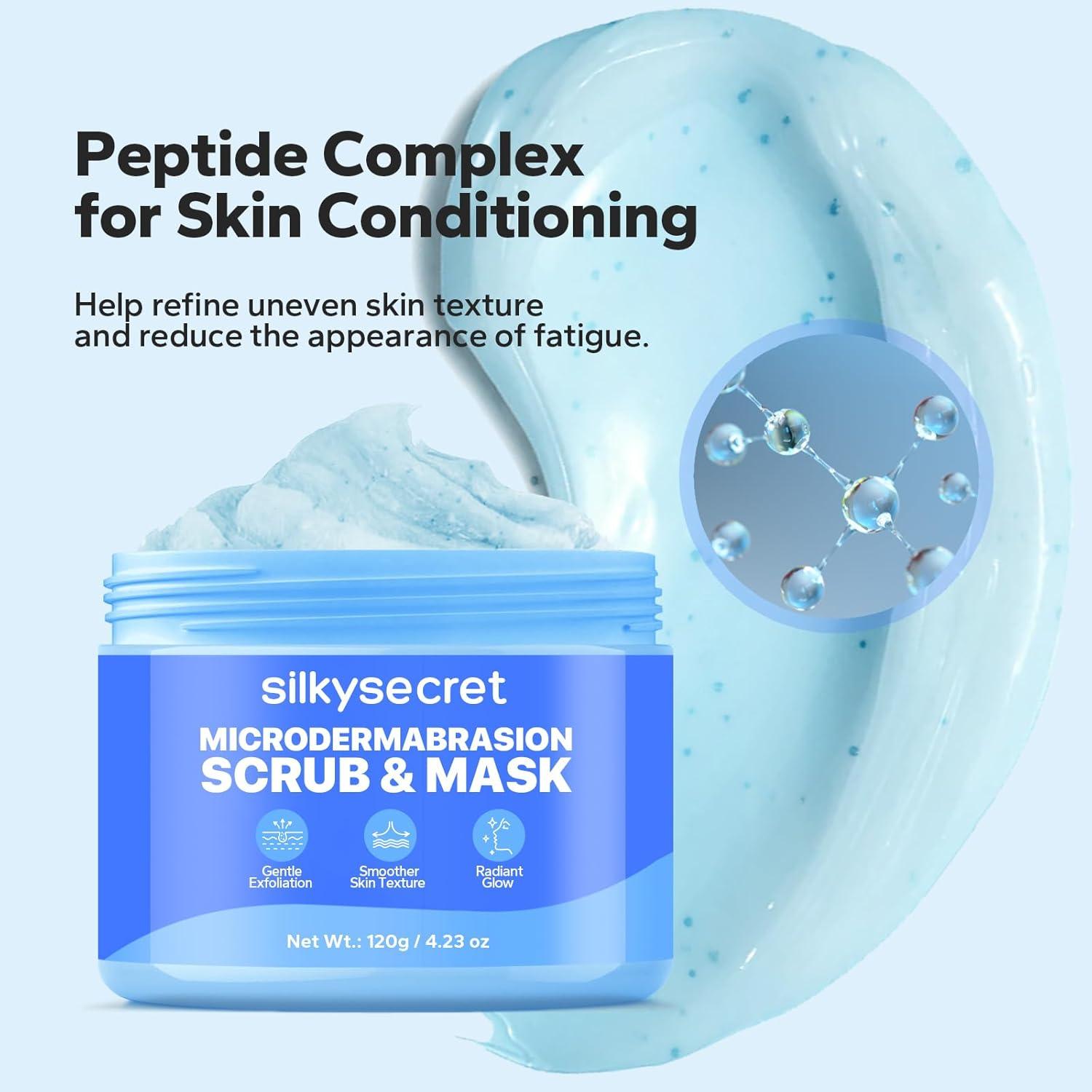 Exfoliante Facial SilkySecret 120g con Pómice Natural y Péptidos