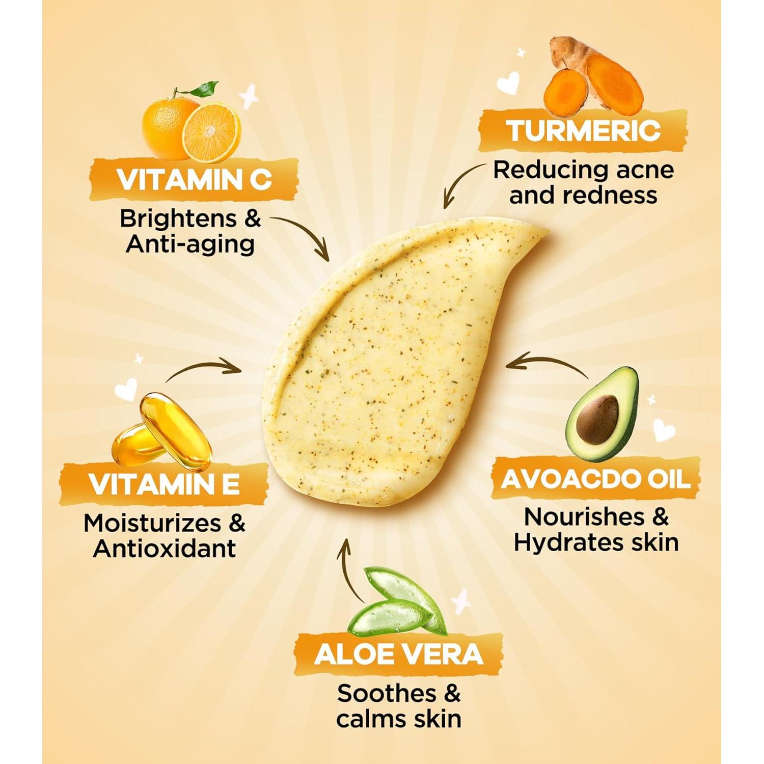 Exfoliante Facial Srripo con Cúrcuma y Vitamina C - 120g