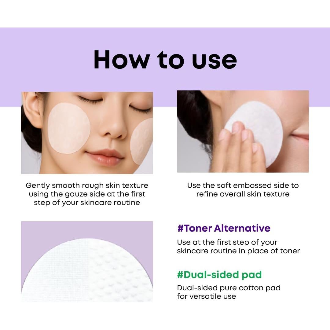 Discos Exfoliantes Coreanos Eco Glow - 50 Unidades, Doble Cara