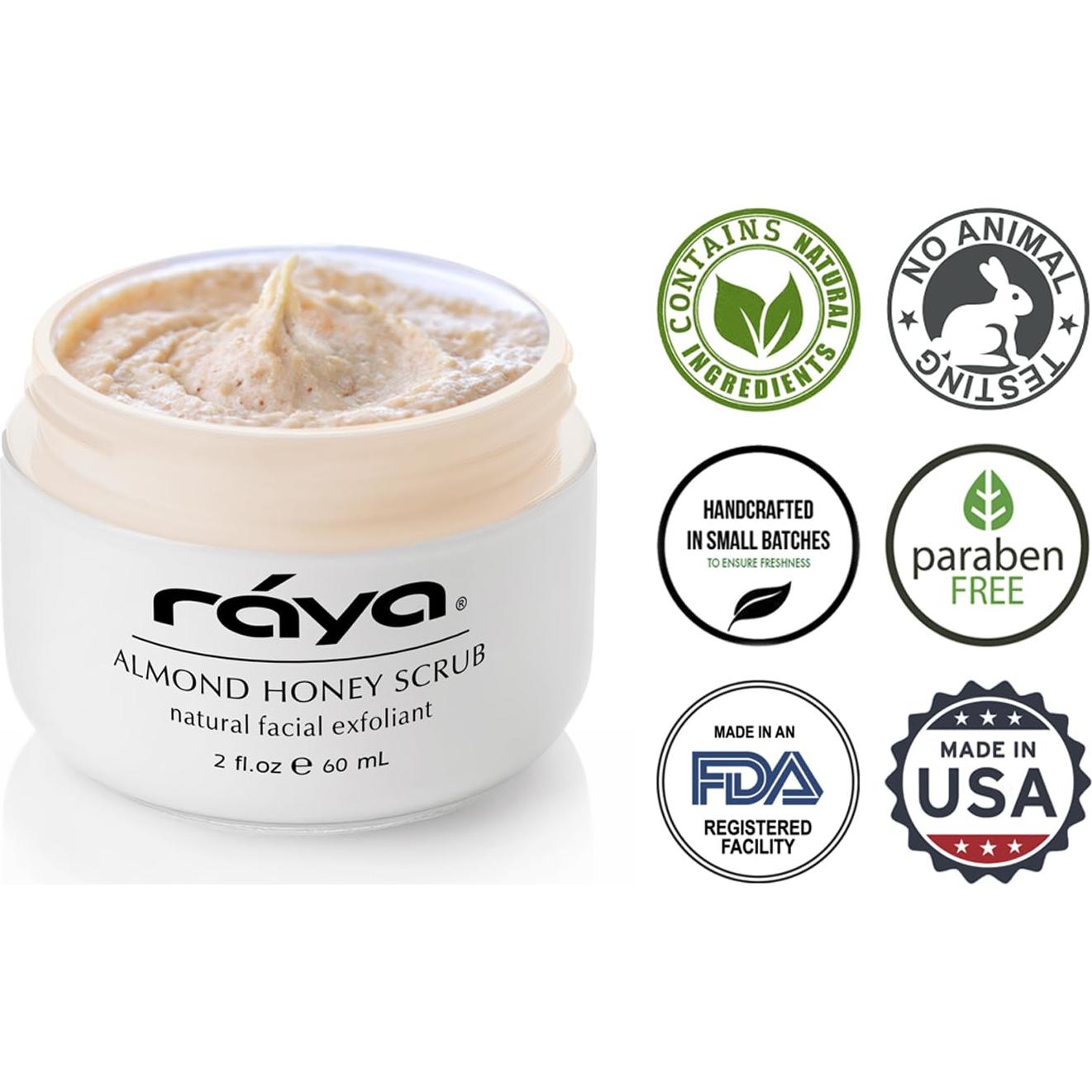 Exfoliante Facial Natural RAYA Almendra y Miel 87.9g