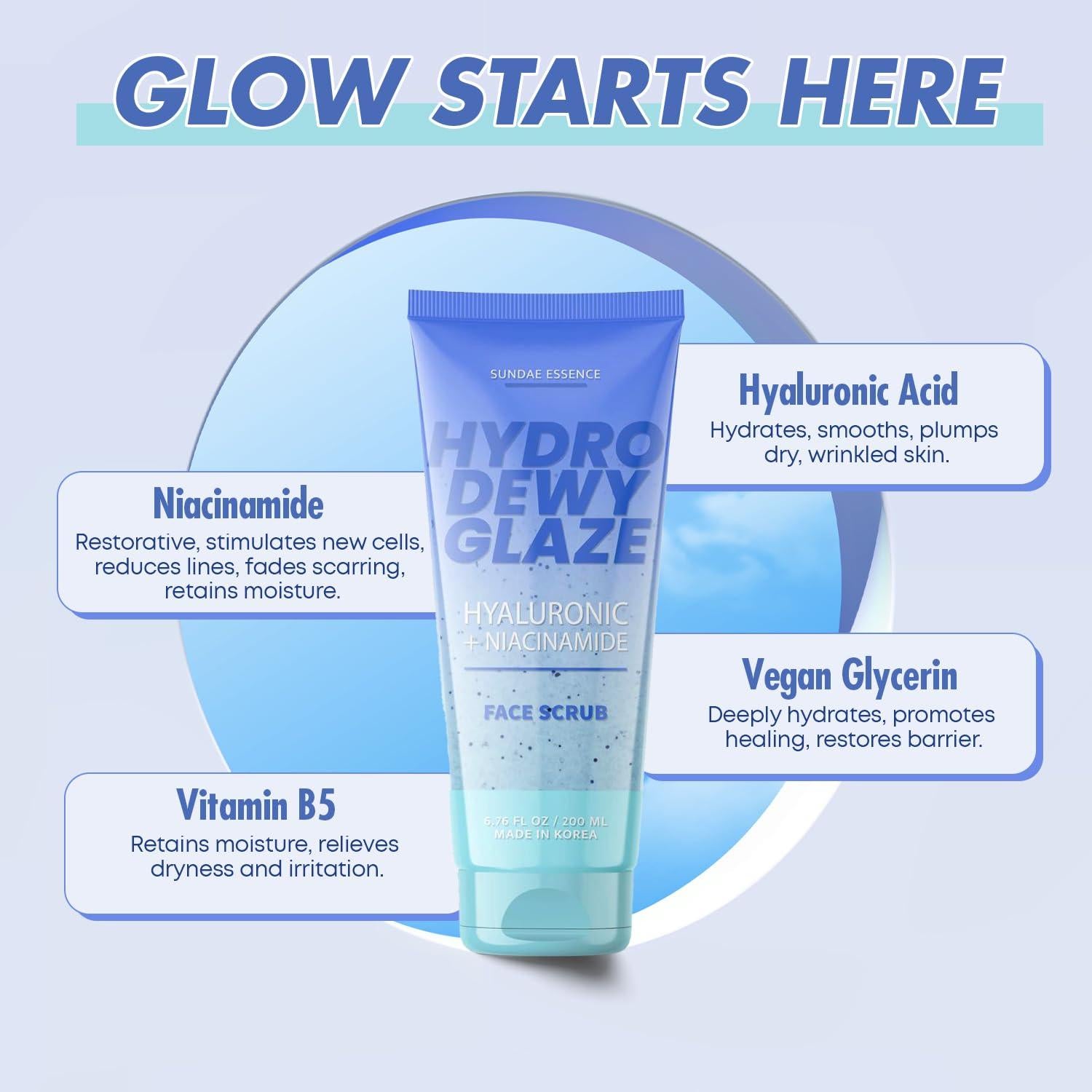 Exfoliante Facial Sunday Essence Ácido Hialurónico 221g