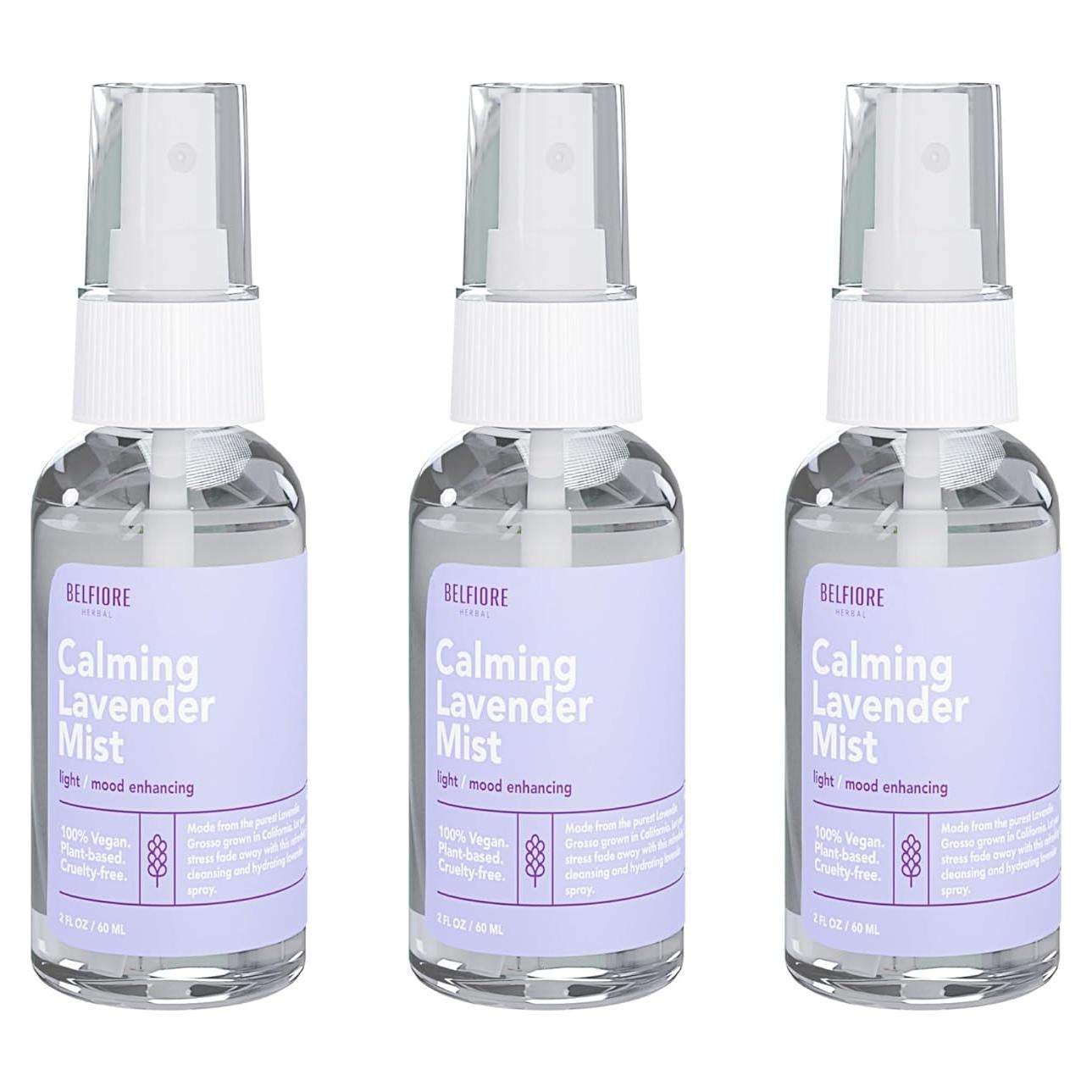 Spray de Lavanda Orgánico Belfiore Herbal 2 oz - Hidratante Vegano