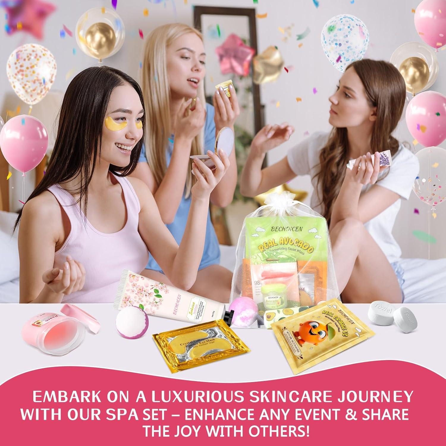 Set de Fiesta de Spa 56Pcs BECHOICEN - Mascarillas y Bombas