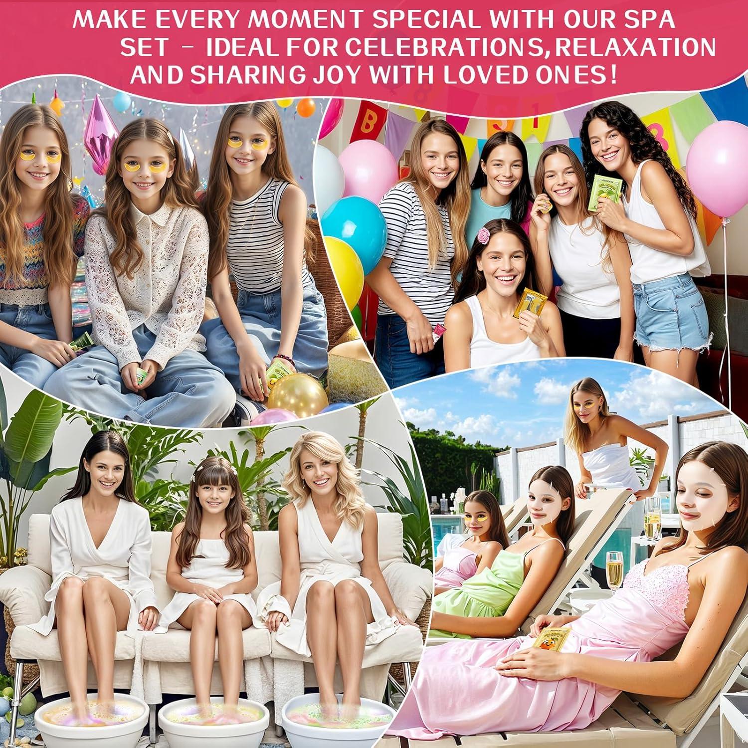 Set de Fiesta de Spa 56Pcs BECHOICEN - Mascarillas y Bombas