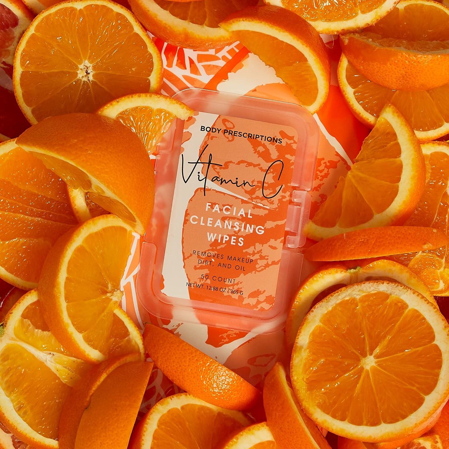 Toallitas Desmaquillantes Body Prescription - 50 Unidades con Aloe Vera y Vitamina C