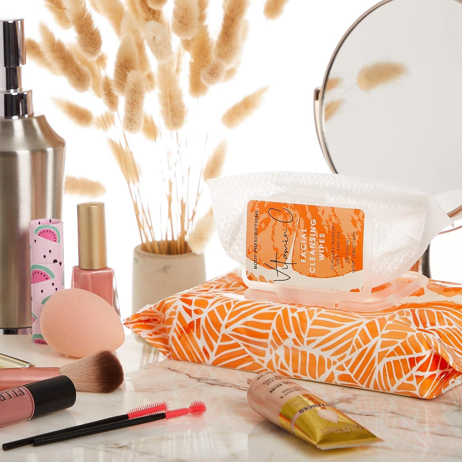 Toallitas Desmaquillantes Body Prescription - 50 Unidades con Aloe Vera y Vitamina C